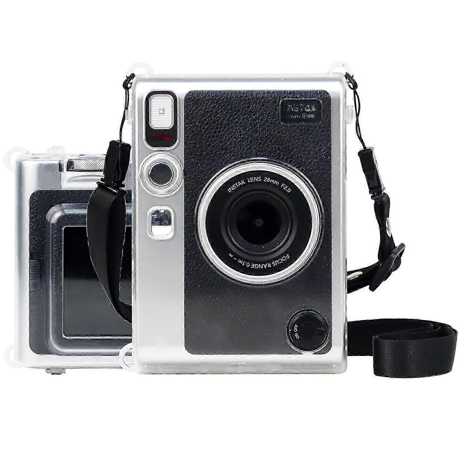 (New arrival) Protective Crystal Shell Case with Strap for FUJIFILM Instax mini EVO (Transparent)