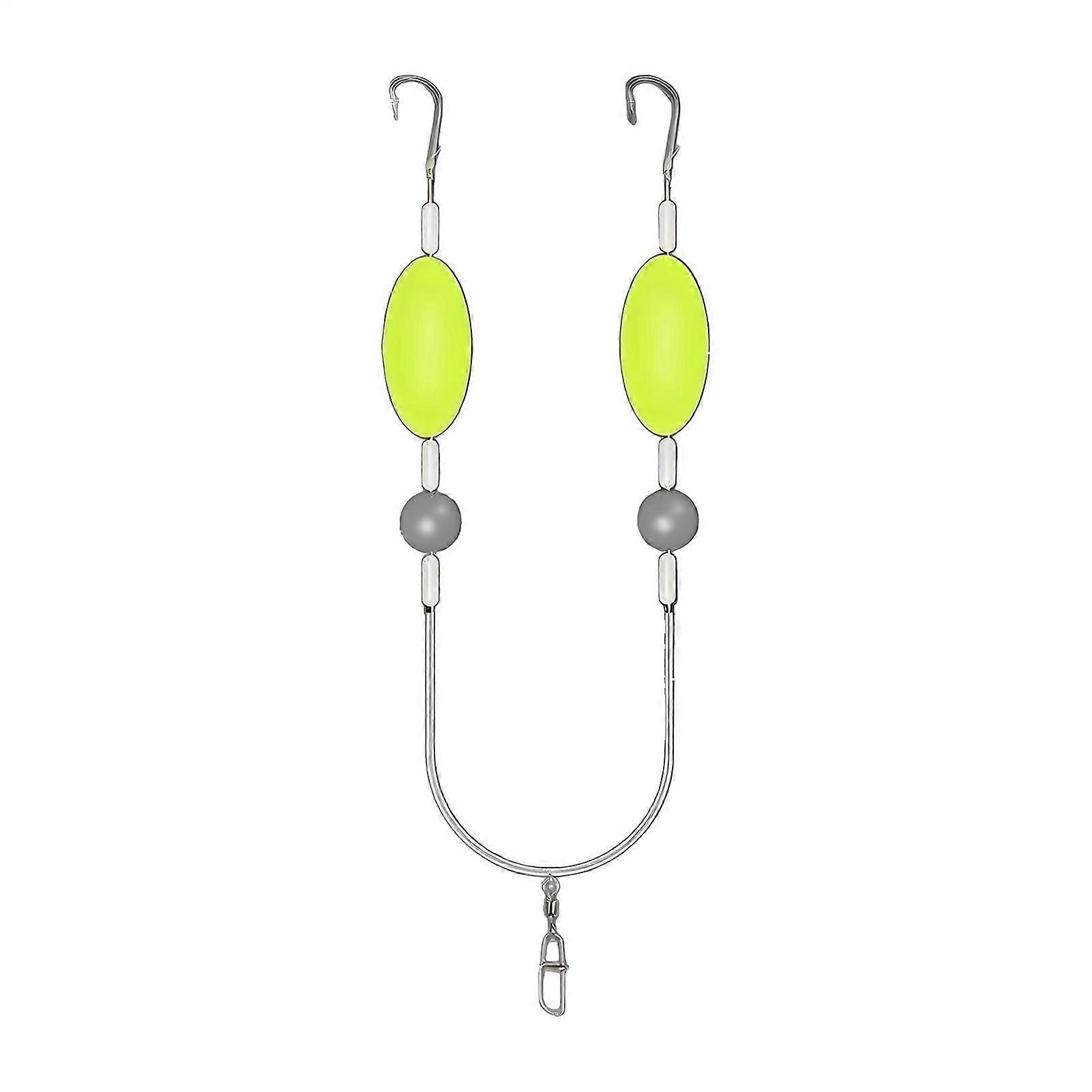 Pompano Vorfach Fishing Set with Double Hooks for Crappie, Carp, and Jigging, Ideal for Family Trips and Outdoor Activities
