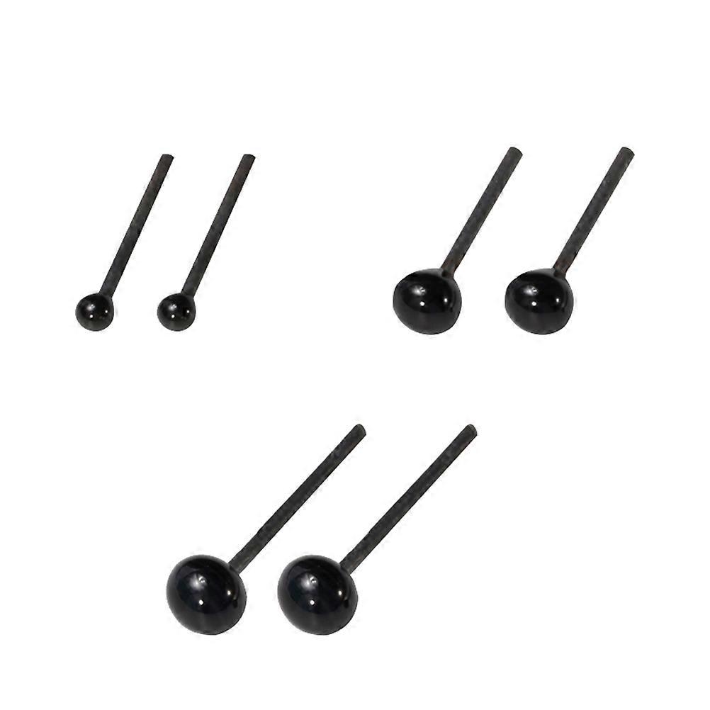 150 Pairs DIY Animal Eyes Black Glass Eye for Plush Toy Scrapbooking Crafts Projects 50 Pairs for Each Size 2mm 3mm 4mm