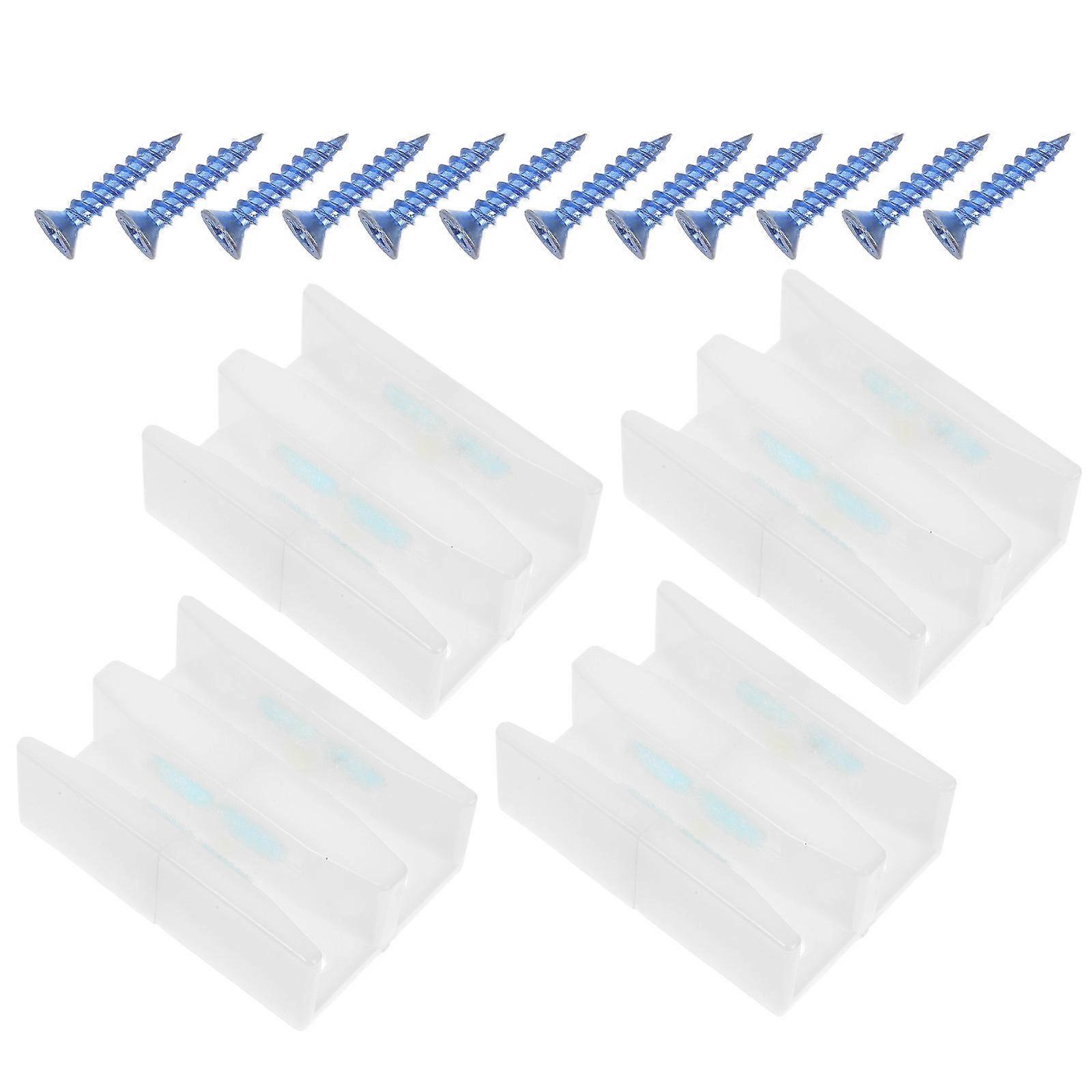 Shower Door Guide Sliding Glass Door Guide for Daily Use 4Set Replacement