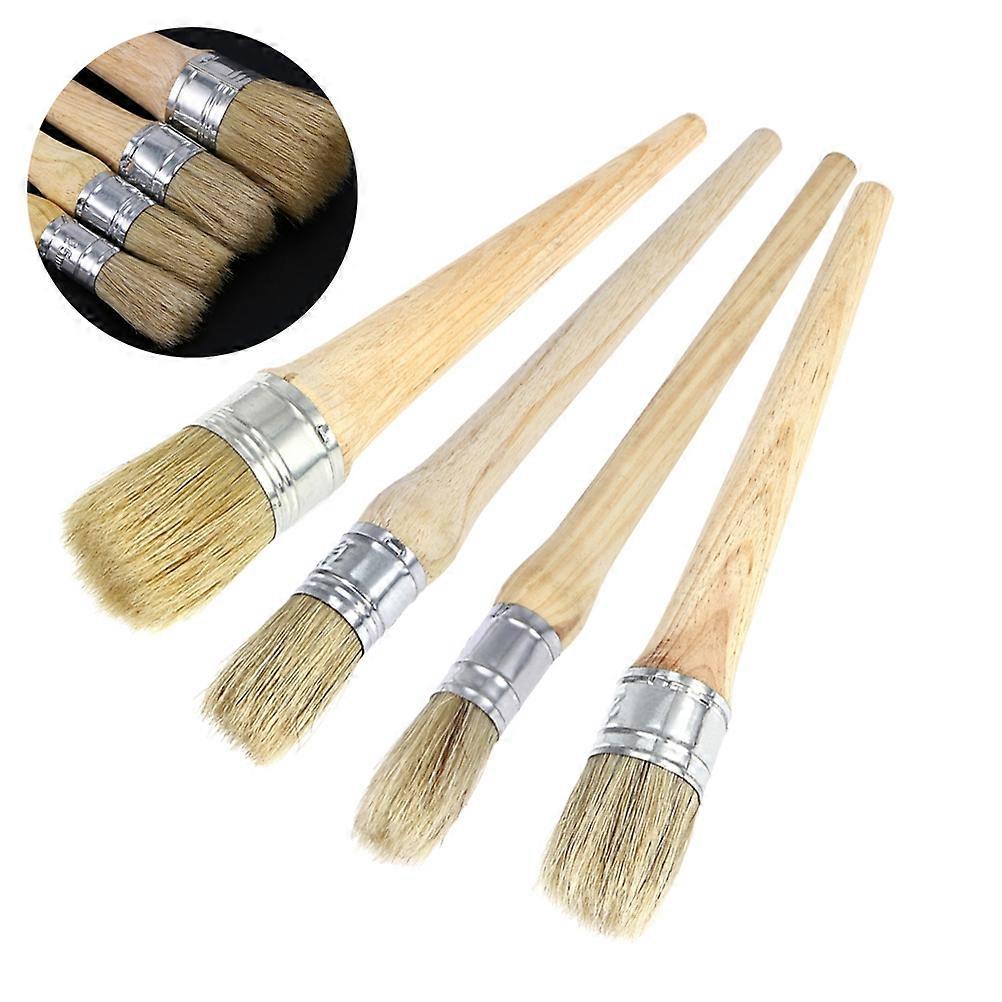 Durable Paint Brushes for Wood Art and Detailed Stencil Applications