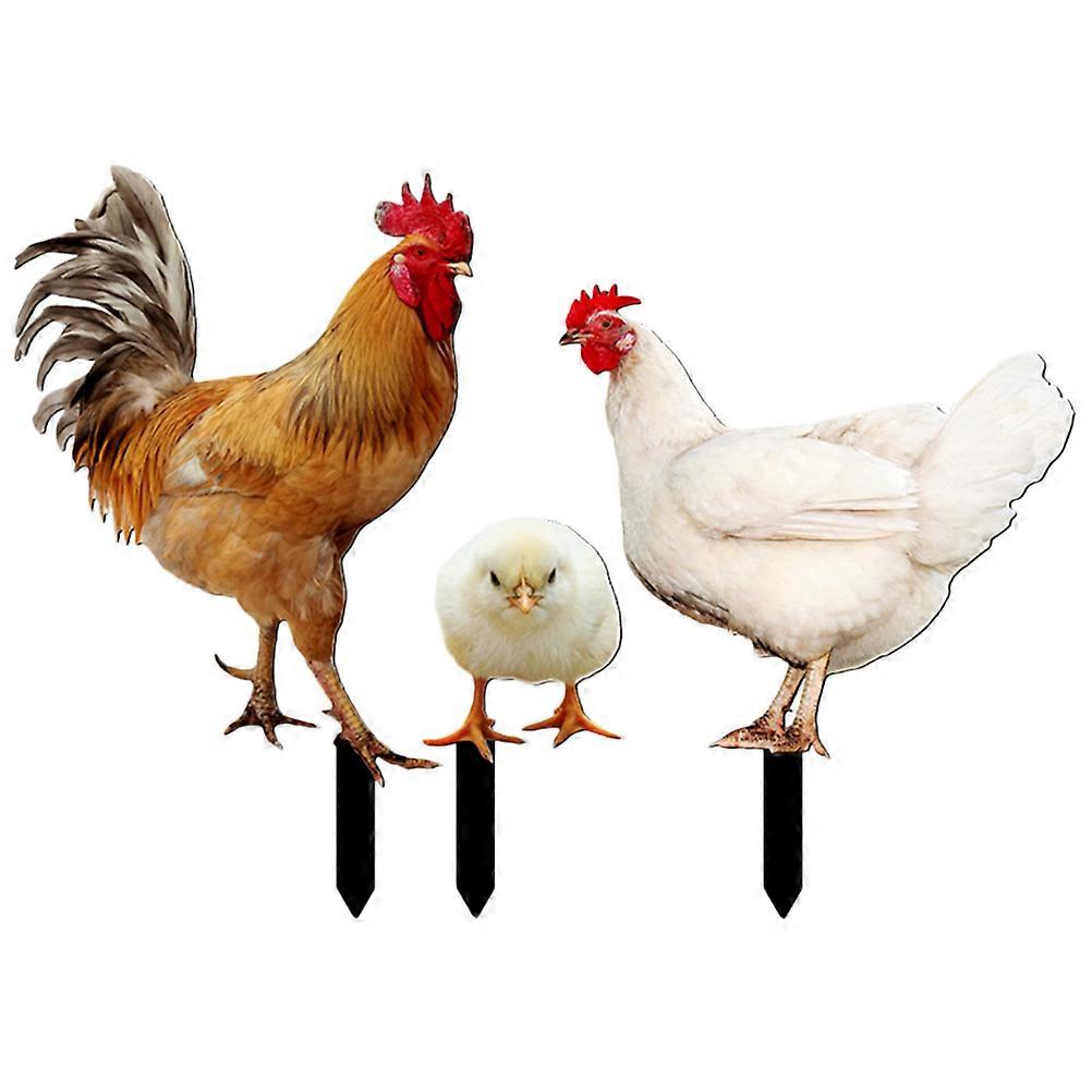Sturdy Chicken Decor Stake Adding Vibrant Atmosphere to Your Lawn