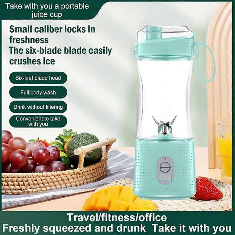 380ML Portable Smoothie Blender Juices and Smoothies 4000Mah Mini Blender for Home and Travel Blue