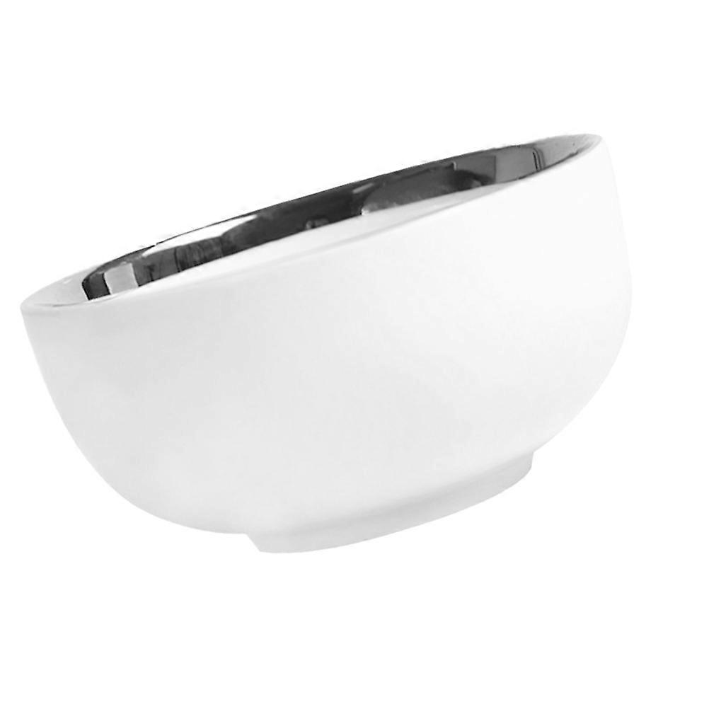 Ramen Noodles Bowl Luxurious Simple but Generous Porcelain Bowl for Home Users 400ml White Golden Edged Noodle Serving 1Pack