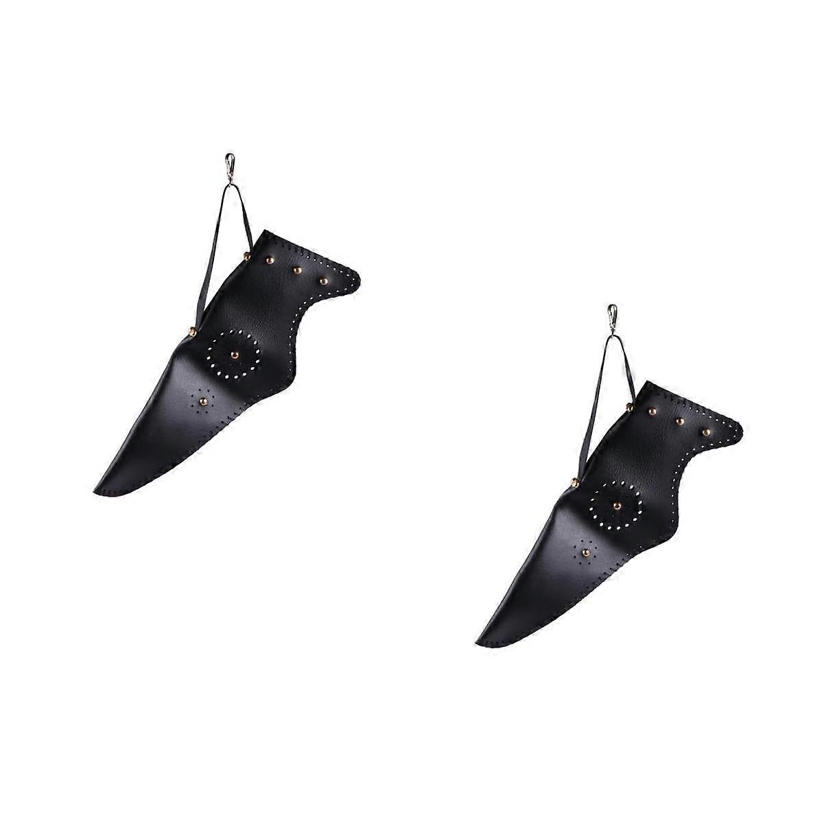 archery quiver back trembling hunting quiver quiver holder quiver case leather black 2