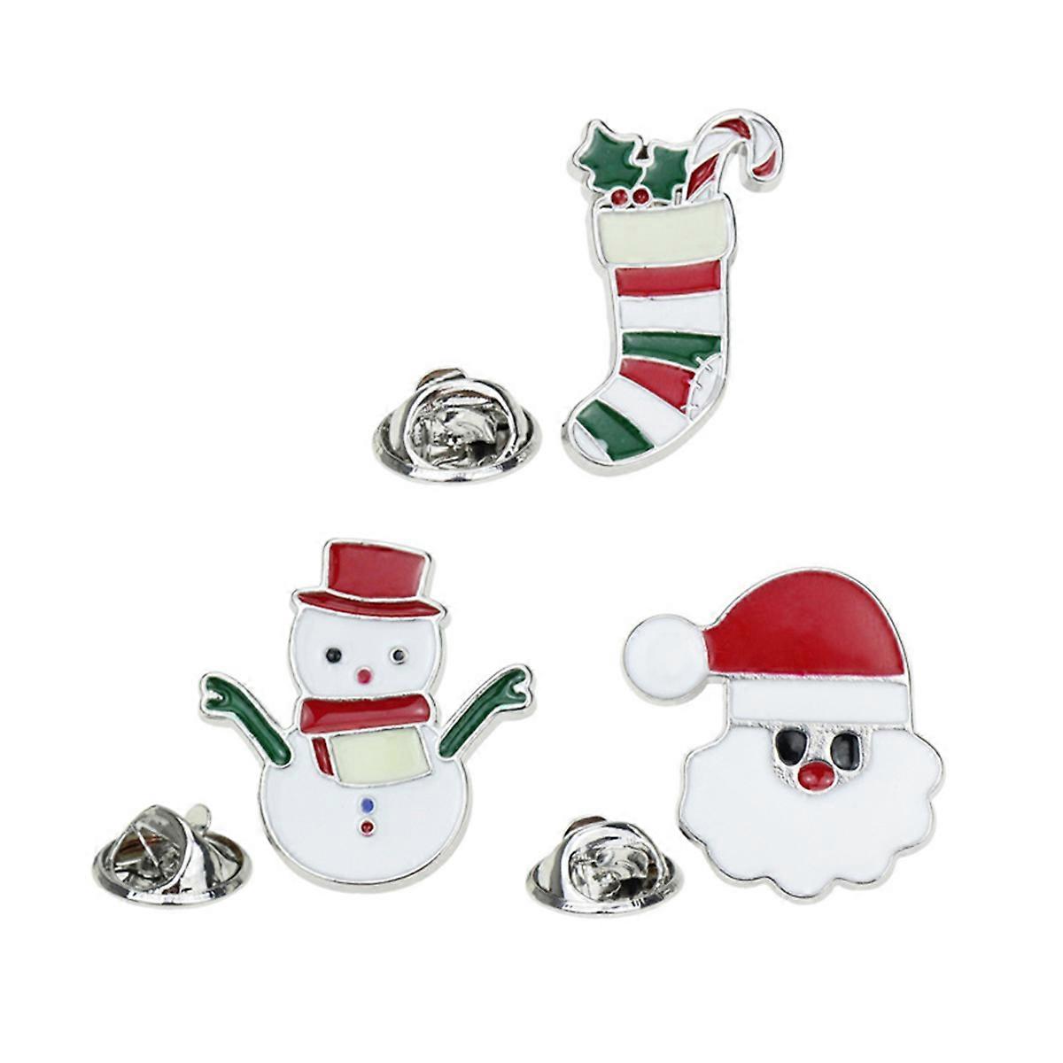 Julklapp Broscher Strumpa Form Älg Design Zink Legering 2,9x2,9x0,2cm Dekoration 5st