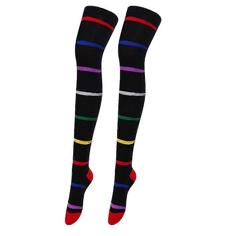 Fashionable Women's Over Knee Socks, Stylish Stripe Pattern, Long Knee Stockings for Outfits, Soft & Comfortable Texture for Various Occasions