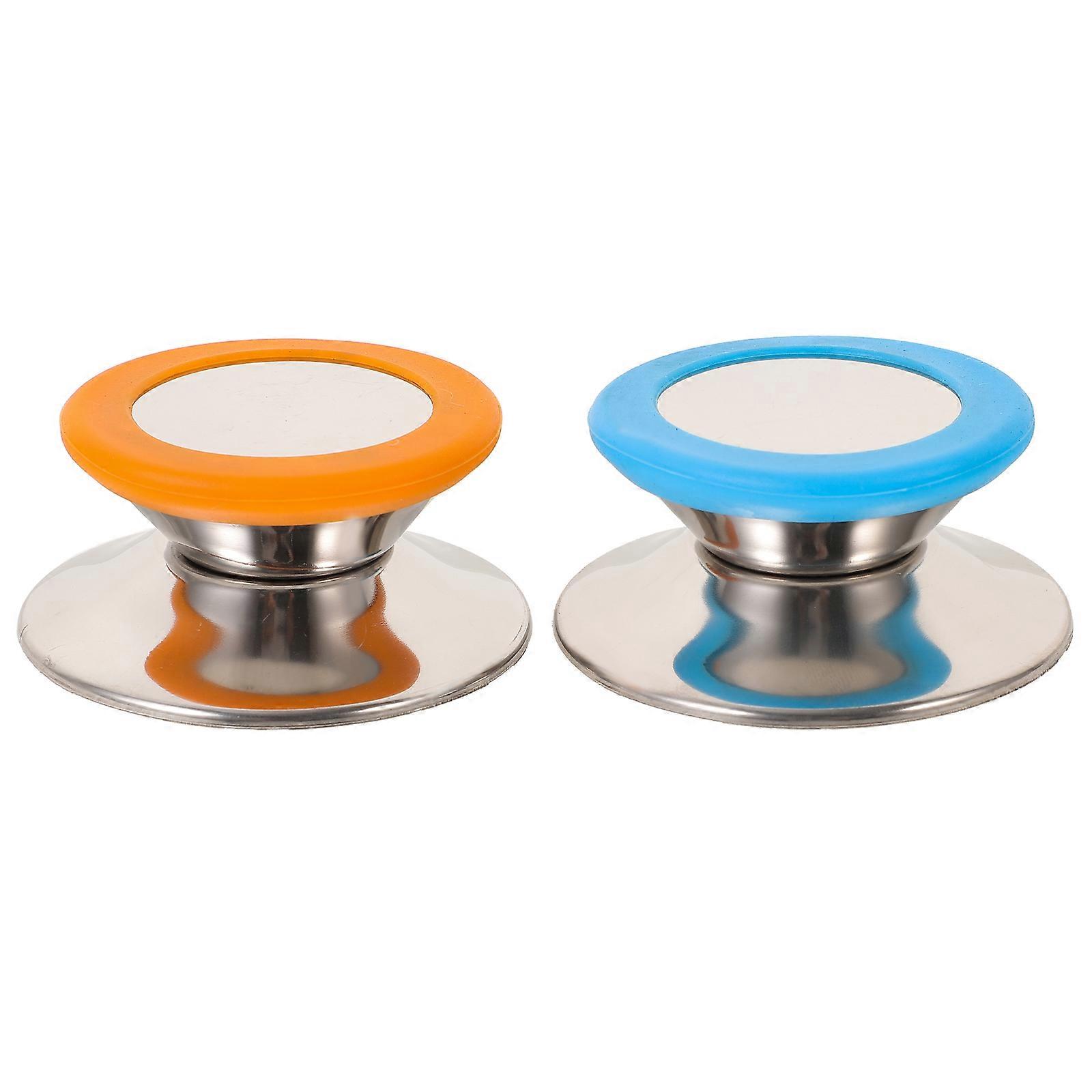 Anti Heat Metal Pot Lid Knob Replacement Cookware Covers Blue 5 50X5 50X1 60CM Scald Prevention 2Pcs