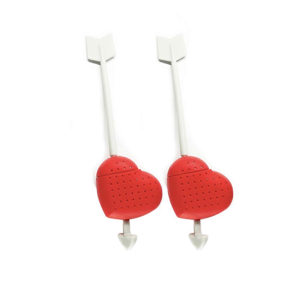 Heart Shaped Tea Infuser Filter Reusable Silicone Loose Leaf Tea Diffuser For Tea Drinking 2Set