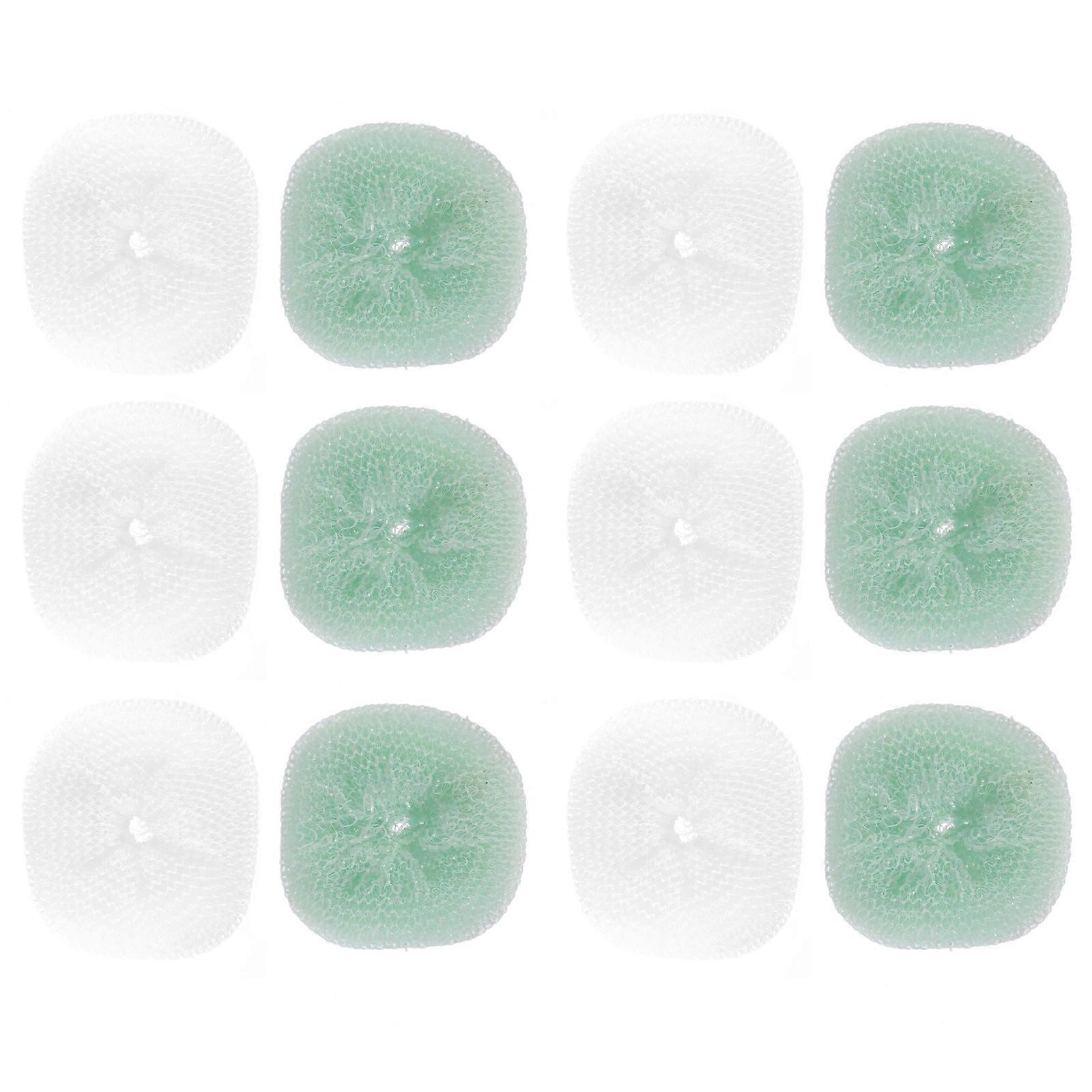 Kitchen Scouring Ball Household Cleaning Tool Grease Removal Assorted Color 8x8x2.5cm 12Pack