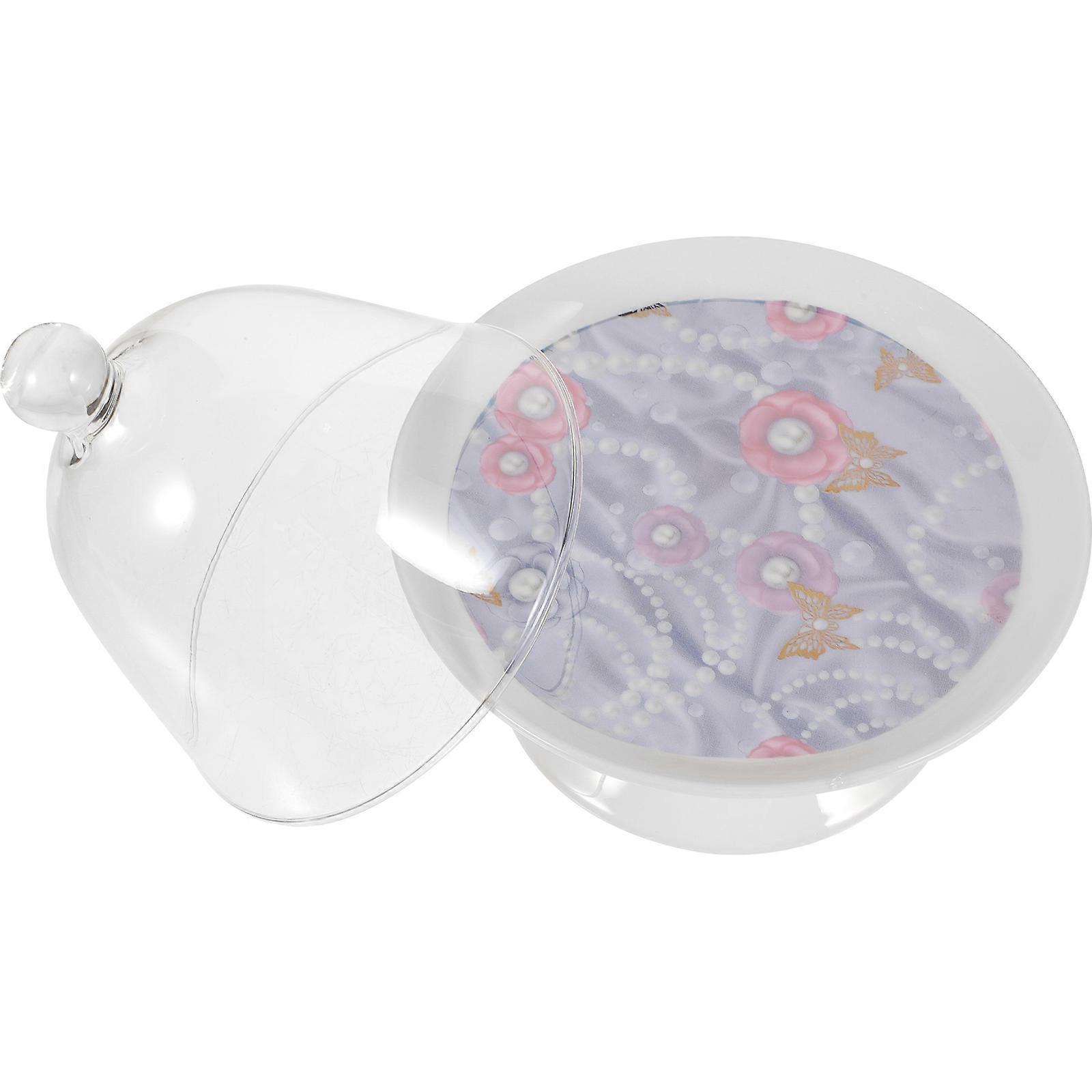 Elegant Ceramic Cake Stand with Cover, Dessert Display Holder for Home, Parties and Special Occasions