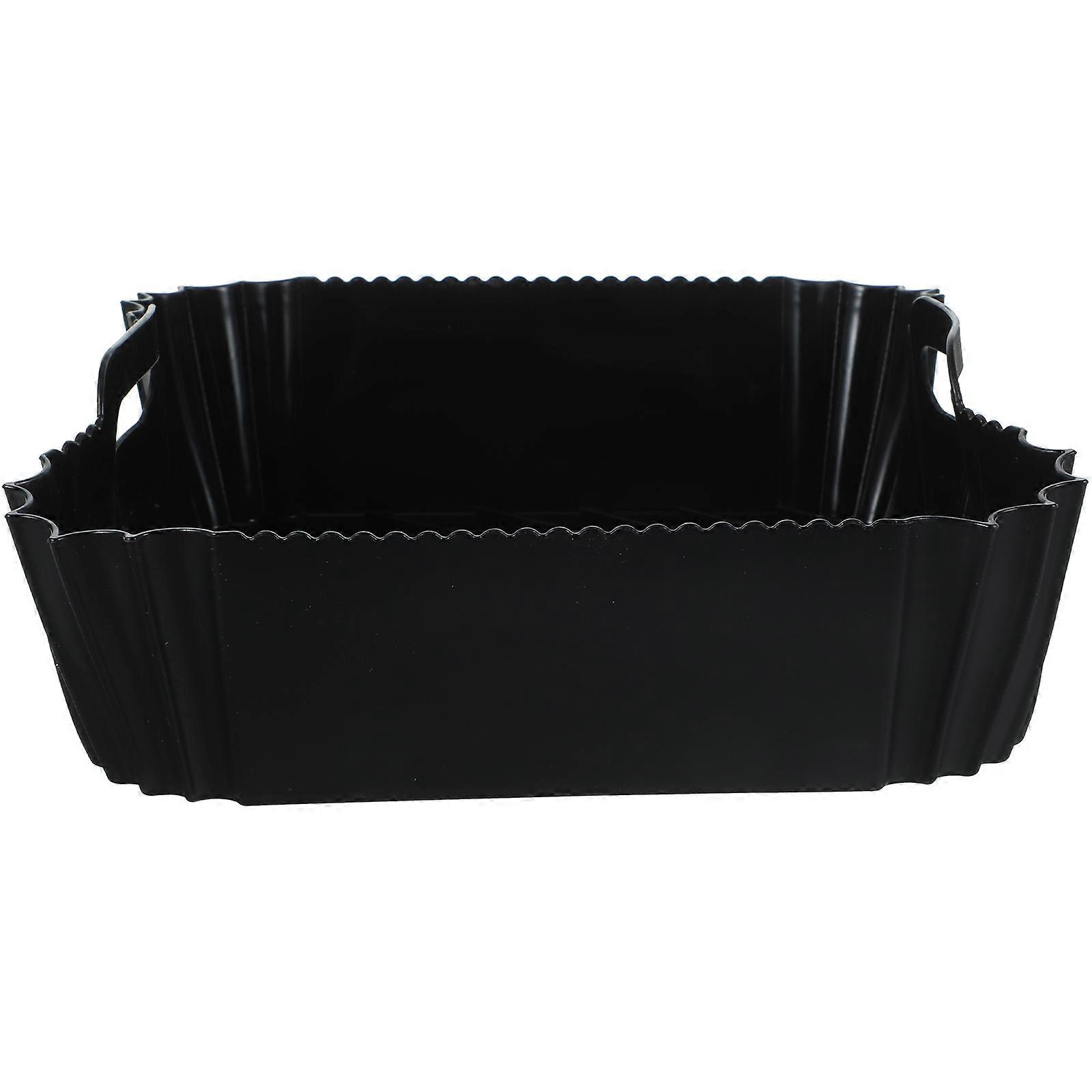 Silicone Air Fryer Liner & Non Stick Baking Pan with Double Handles for Chicken Wings – Heat Resistant Kitchen Accessory