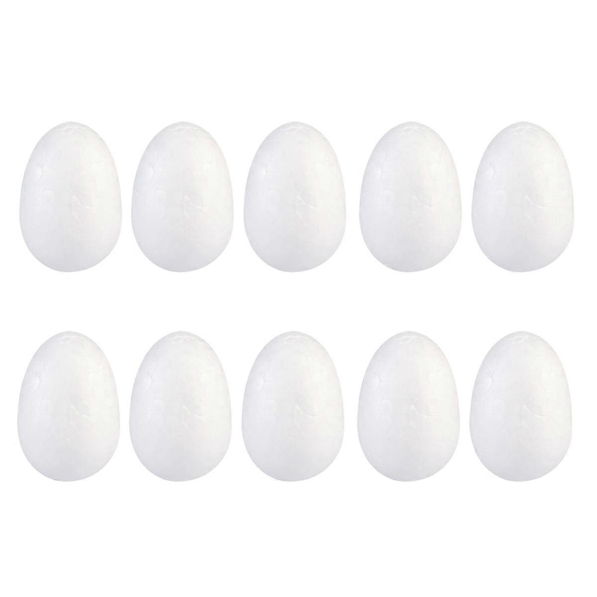 Painting Eggs 50Pcs Solid Egg Diy Decorative White 4cm For Children Easter Projects