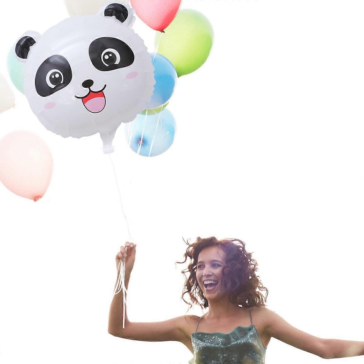 Balão inflável Panda para decoração de festa de aniversário multicolorida 18 polegadas 6Pcs