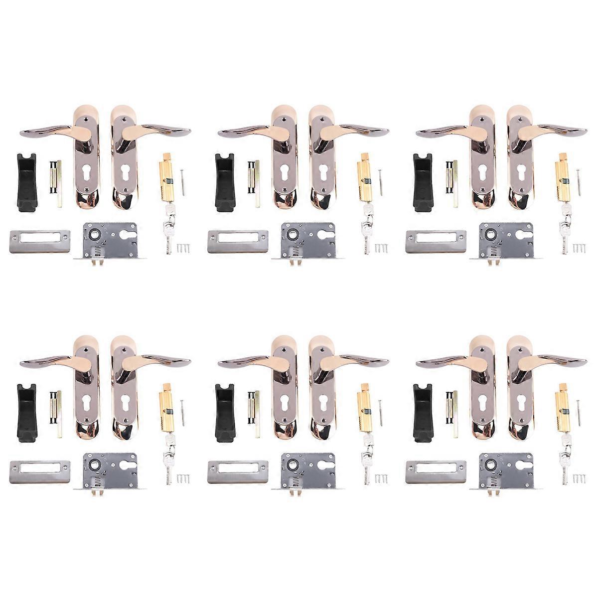 Indoor Household Door Handle for Home with Security Lock Key Set