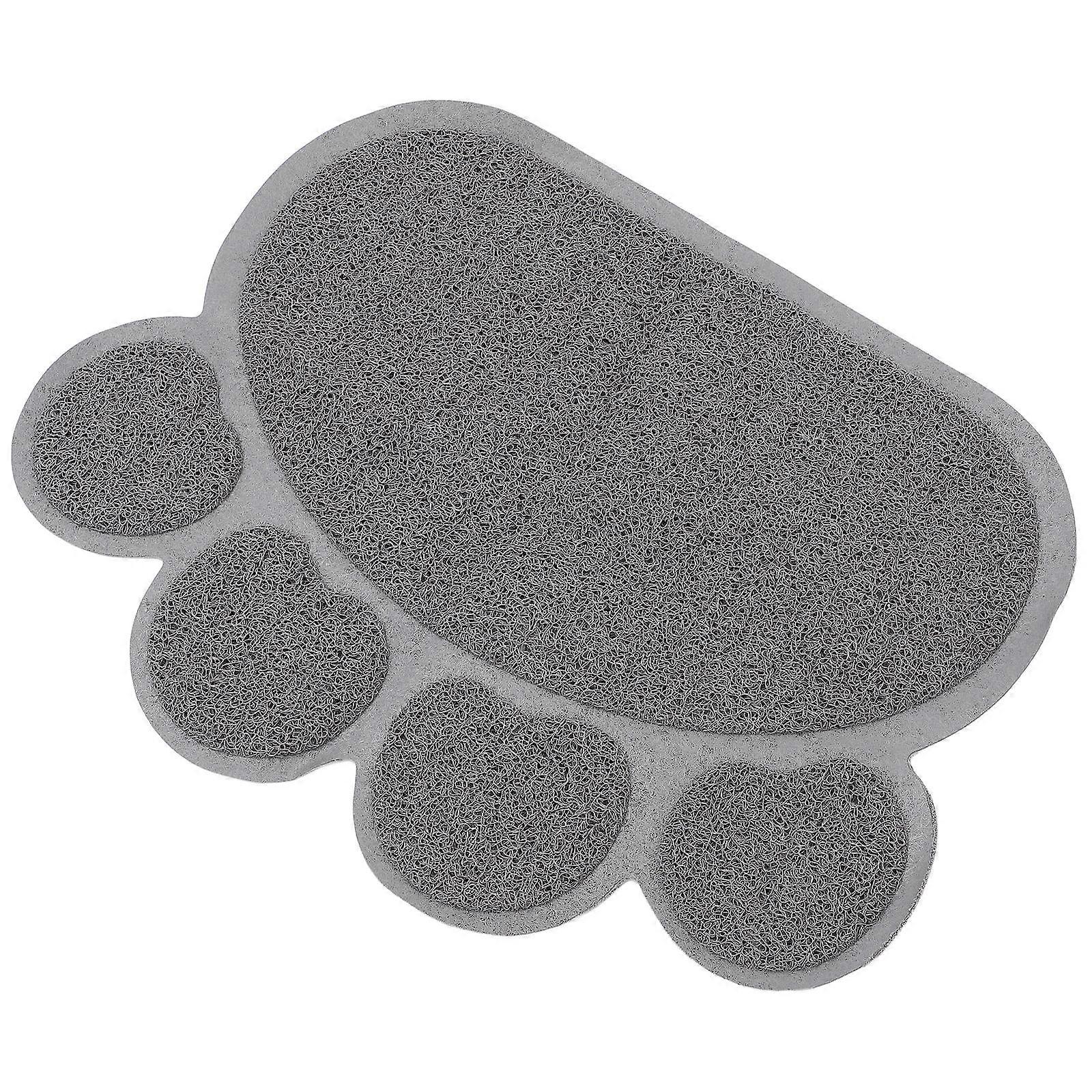 Cat Mat For Litter Box Paw-Shaped Pet Feeding Mat Non-Slip Bowl Tray Mats Indoor Use 60.00X45.00X1.00CM Leakproof 1Set