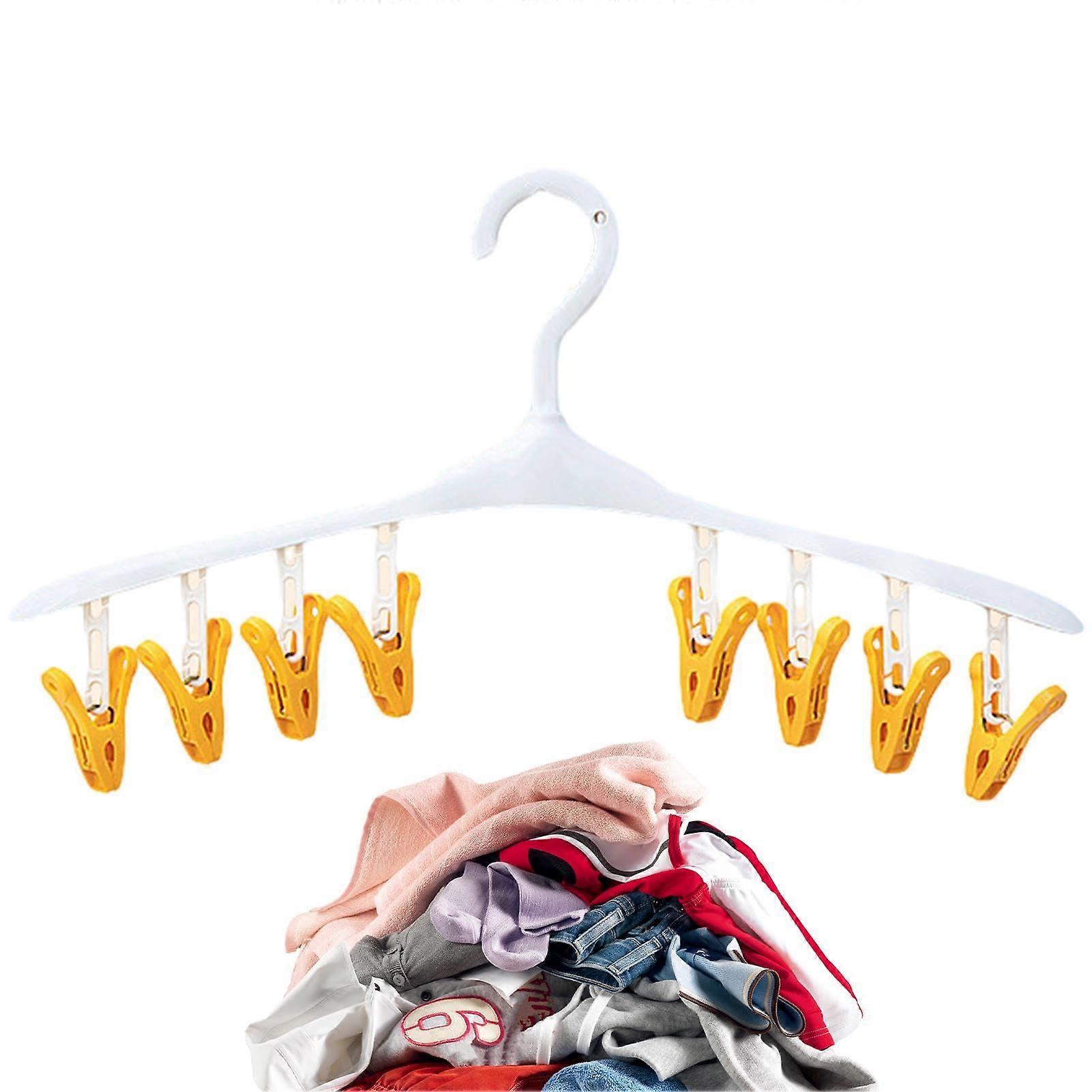 Clothes Hanger for Drying Wet Clothes, Laundry Hanger with Clips