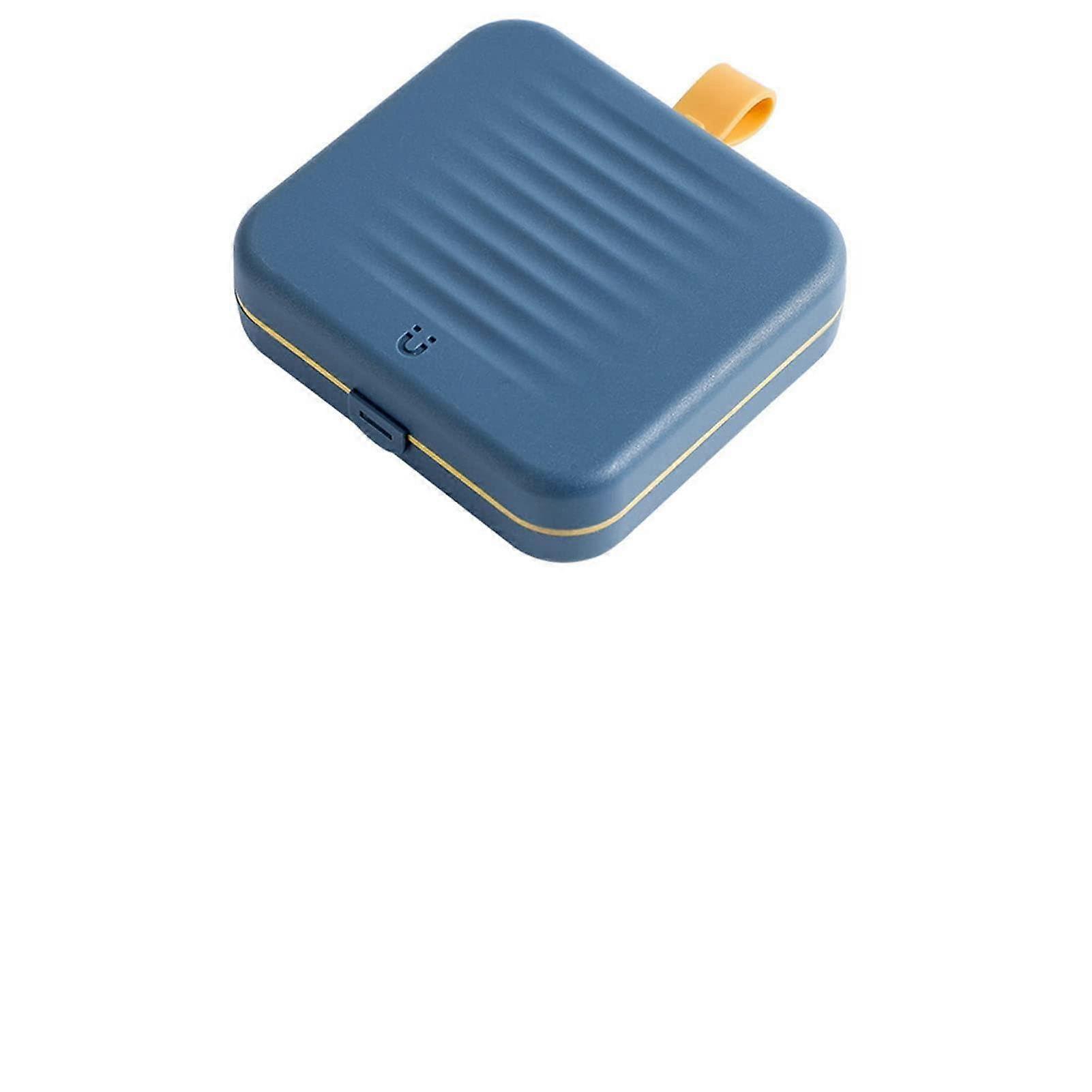 Magnetic Sewing Box with Suction Cup, Magnetic Sewing Box, Small Practical Plastic Case for Travel (Blue)