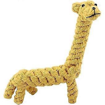 Hund Kauspielzeug Baumwolle Seil Haustier Zähne Reinigung Spielzeug Bissresistente Giraffe Kauspielzeug Hund Kauen Seil Tauziehen Spielzeug Interaktives Trainingsspielzeug