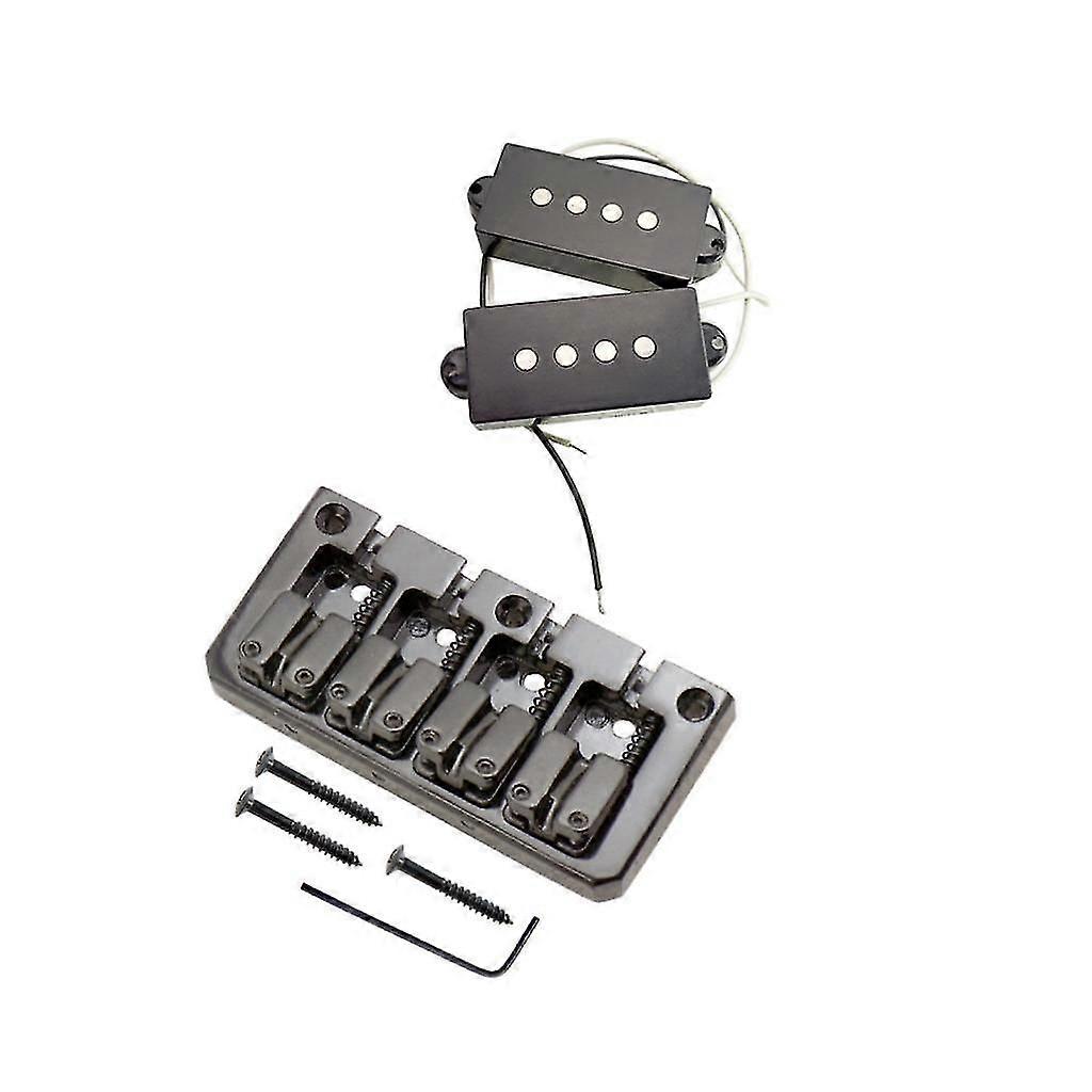 4 String Hardtail Bridge with PB Bass Humbucker Pickup for Electric Bass