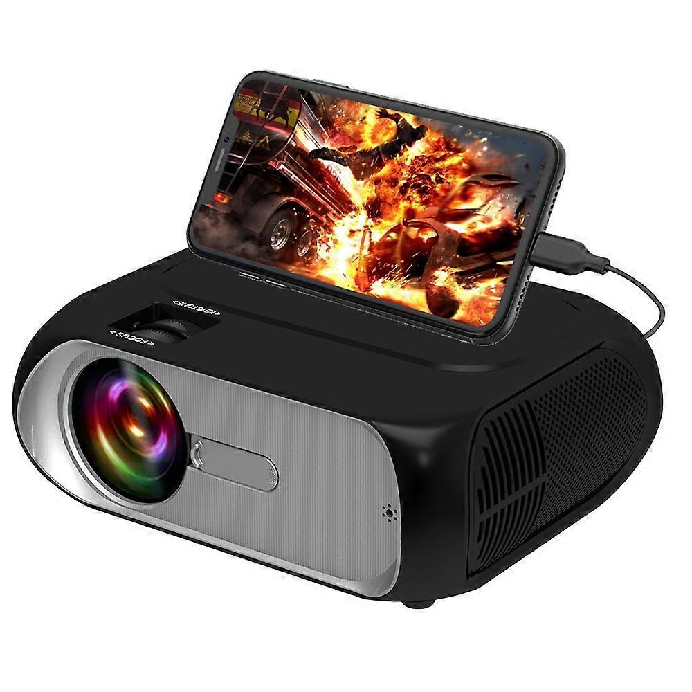 T7 1080P HD Video Mini Projector Portable 200ANSI Movie Projector with Synchronize Smartphone Screen