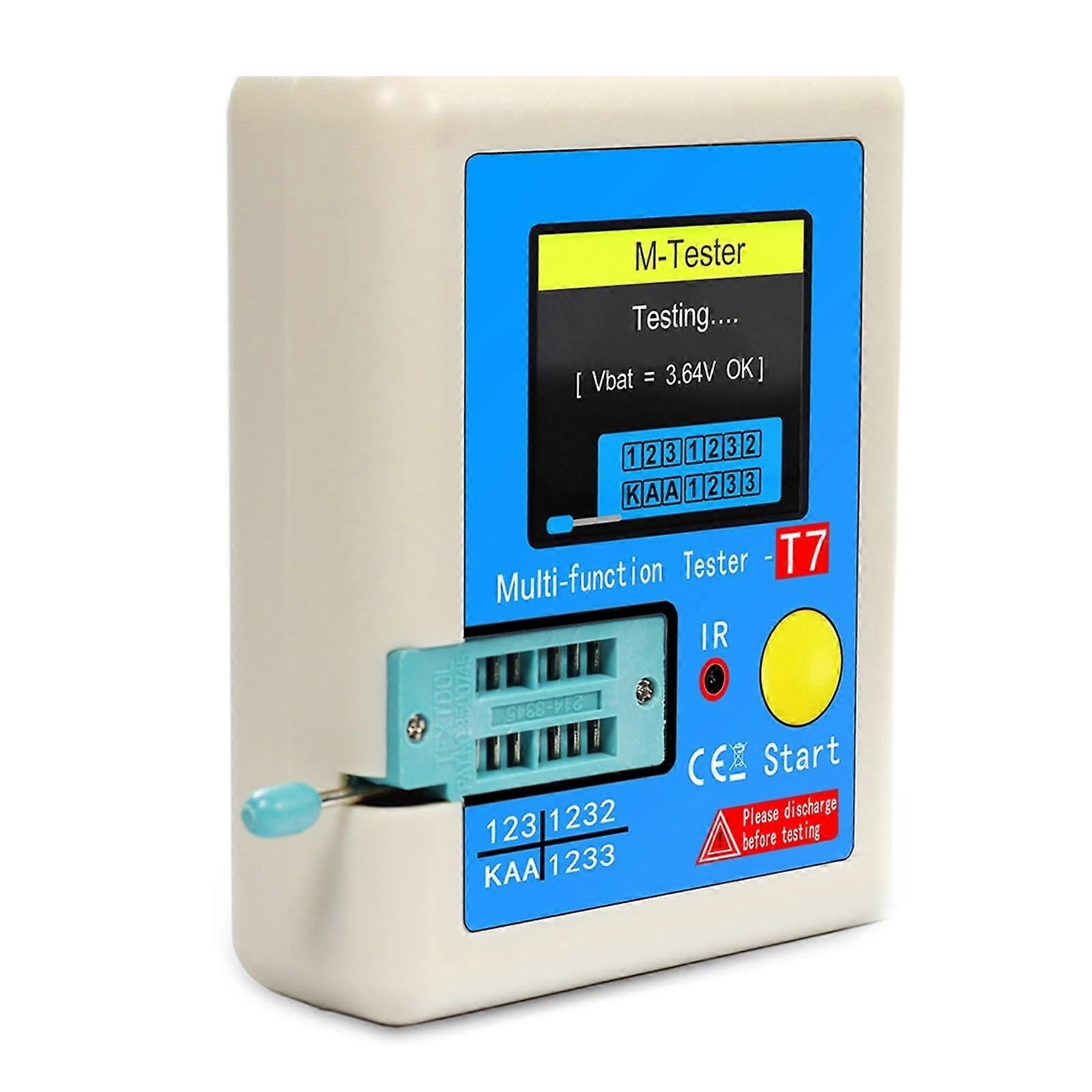LCRT7 Transistor Tester TFT Diode Triode Capacity Meter LCR ESR Meter NPN PNP MOSFET IR Multifunction Tester Multimeter Ref: 7431