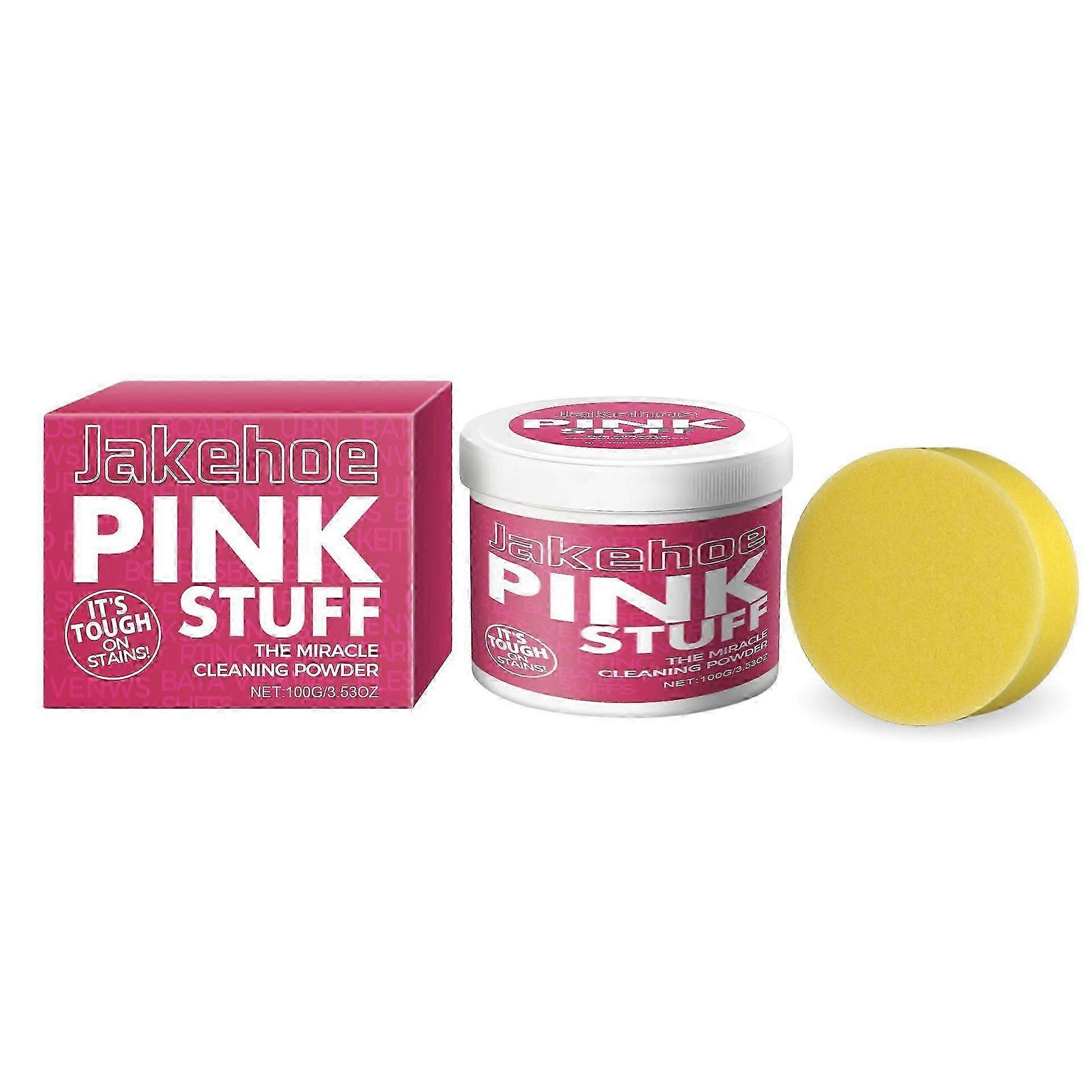 The Pink Stuff Miracle Cleaner, 100g, All Purpose Cleaning Paste with Sponge, Deep Cleaning Supplies, Household Scrub Paste Cleaner For Kitchen Bathro