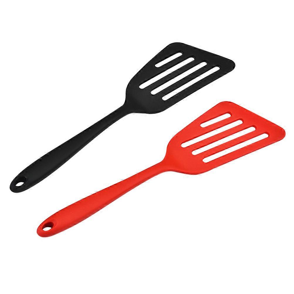 Household Utensils Turners Silicone Frying Spatulas Oblique Leaking For Cooking Kitchen Supplies 2Pcs