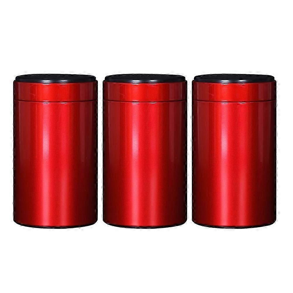 3PCS Round Shape Metal Can Universal Sealed Storage Jar Delicate Tinplate Empty Iron Can Portable Tea Packaging Container Tinplate Metal Sealing Box f