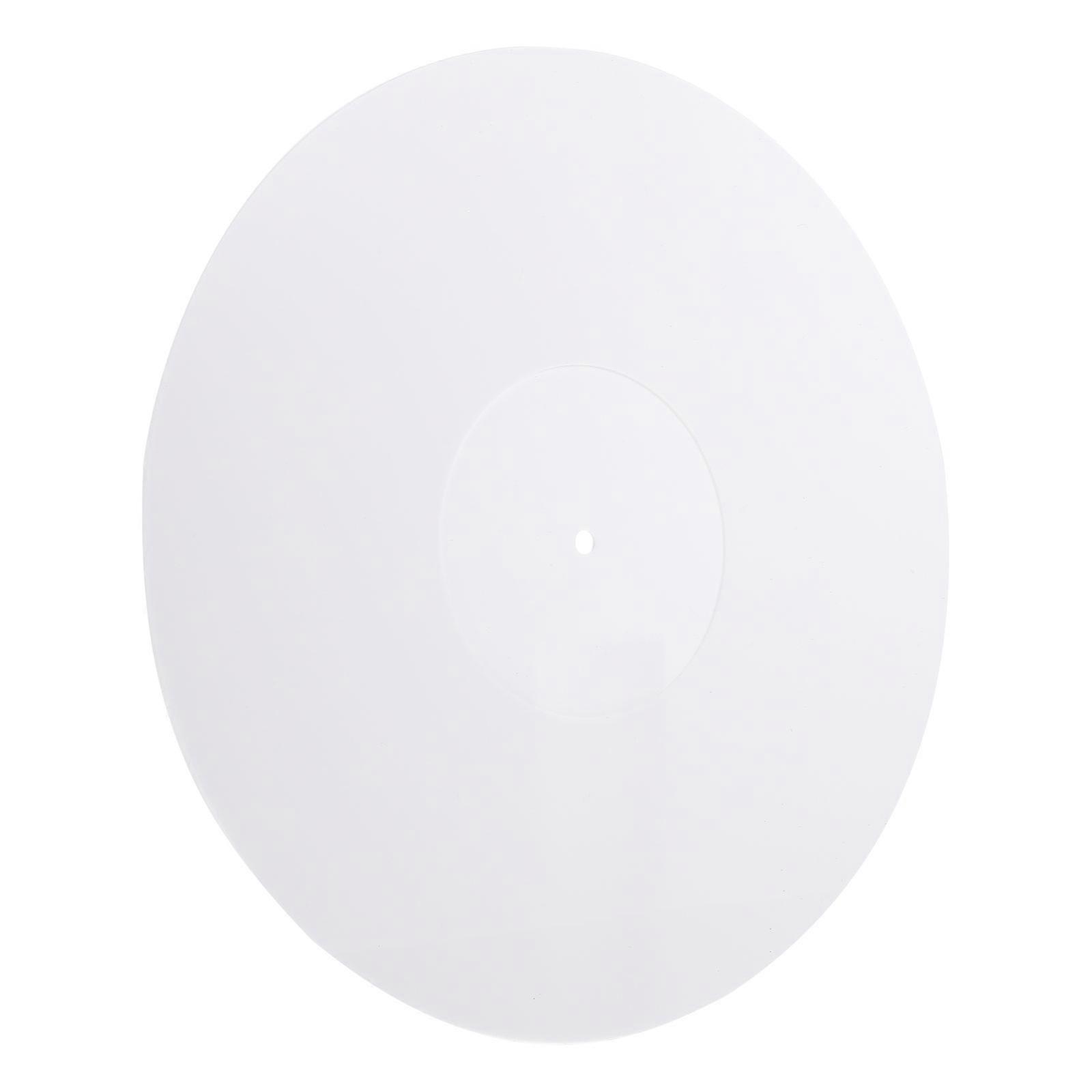 Durable White Acrylic Vinyl Record Mat for Home Use with AntiStatic Function, Long