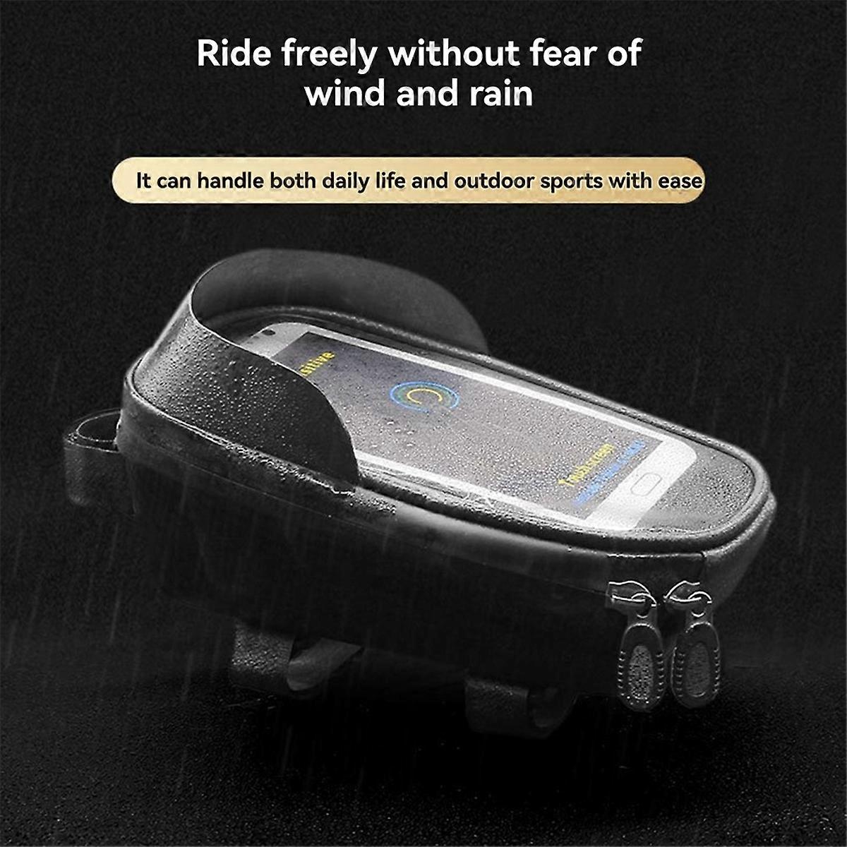 Waterproof Bicycle Bag with Touch Screen Sun Visor Top Front Tube