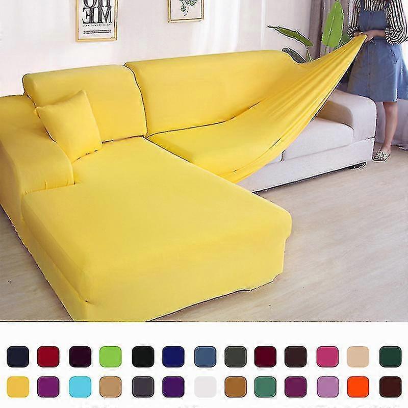 Solid Corner Sofa Covers Slipcovers Elastic Material Sofa Protector for Pets L Shape Armchair