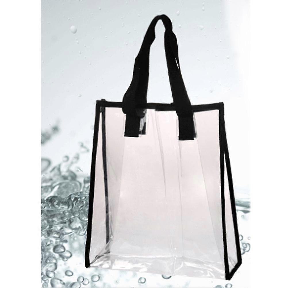Clear Stadium Bag Tote Bag with Zipper PVC Elegant Design 33x22x10cm Easy to Clean 2Pack