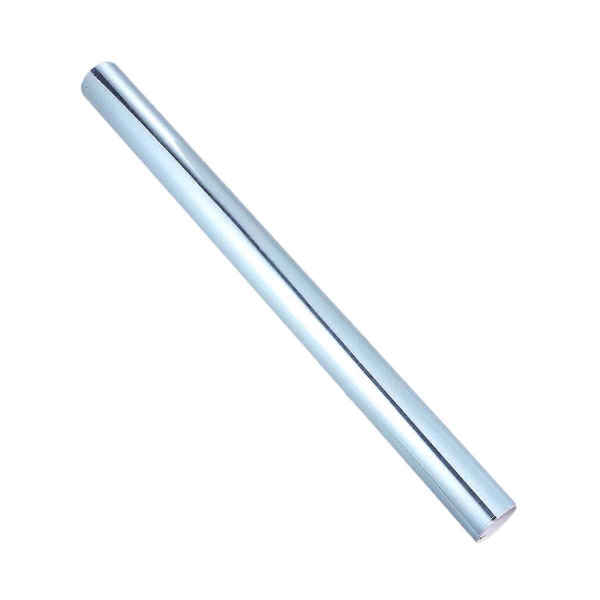 Mirror Effect Sticker Wall Sticker Rectangular Silver 50x200cm Self Adhesive Waterproof Mirror Reflection Effect 2Pack