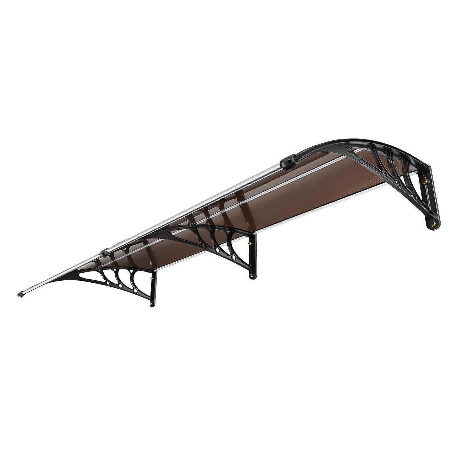 Vindusdørmarkise baldakin 80" x 40", for sollukker, UV, regn, snøbeskyttelse, hult ark