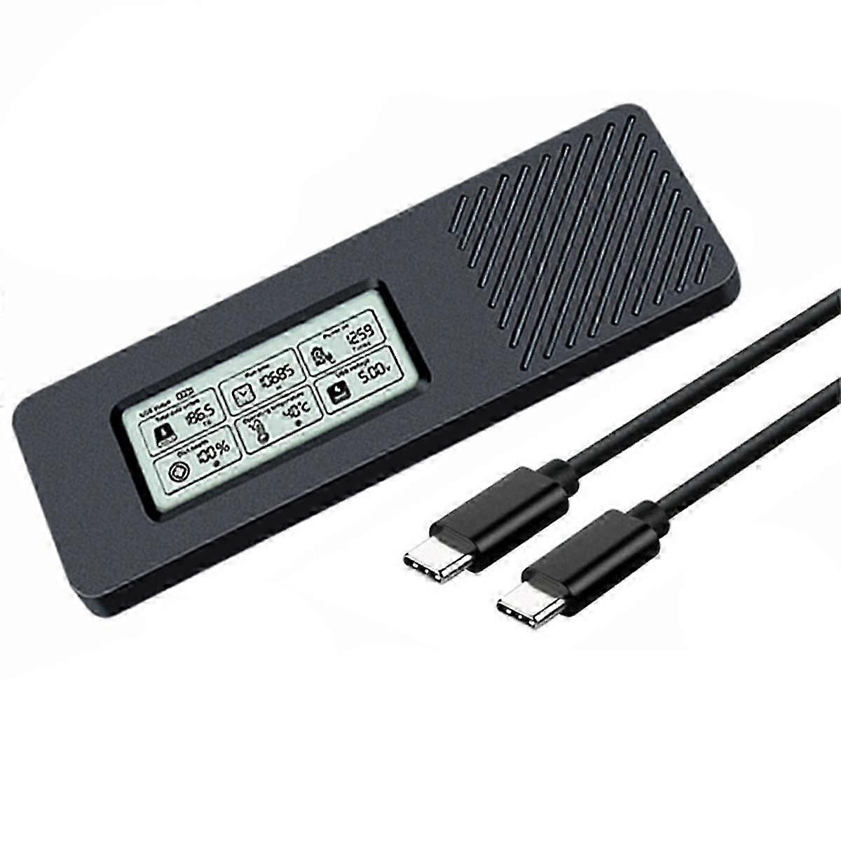 M.2 Hard Drive Enclosure for SATA Protocol SSD with 5Gbps USB3.2 Intelligent Digital Display