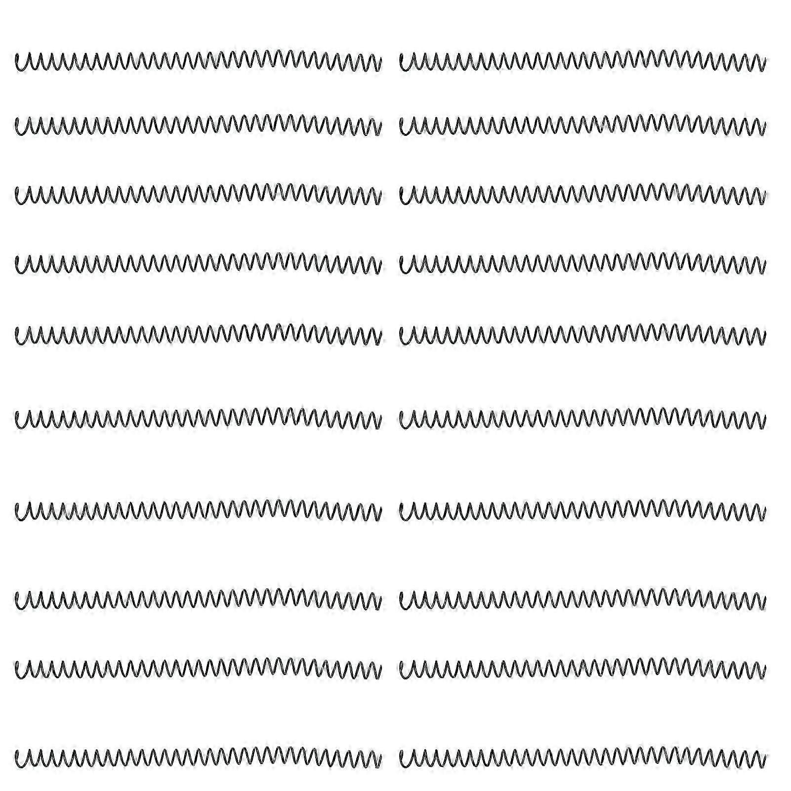 20Pcs Spiral Binding Coils for Stationery Work Black - 30 Sheet ABS Plastic Spines