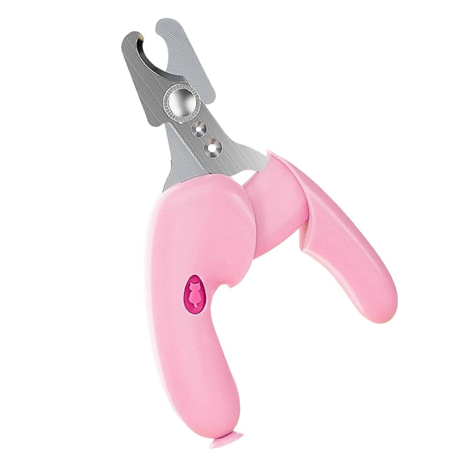 Cat Claw Scissors, Cat Nail Care Set with Trimmer and File for Cats and Puppies Pink