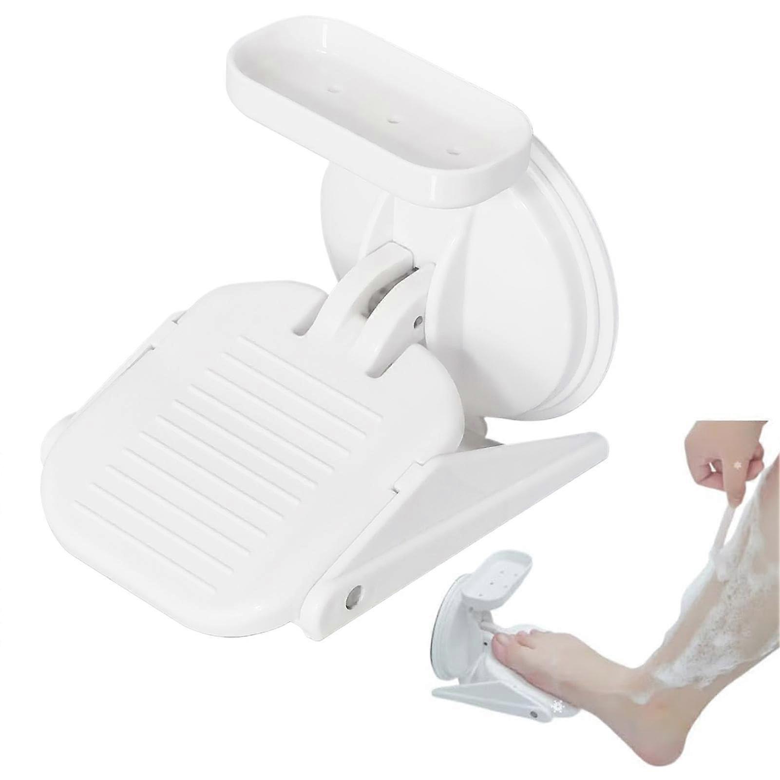 Bathtub Step Stool with Suction Legs Shower Footrest and Shaving Step Plate for Home Bathroom Apartment Multicoloured