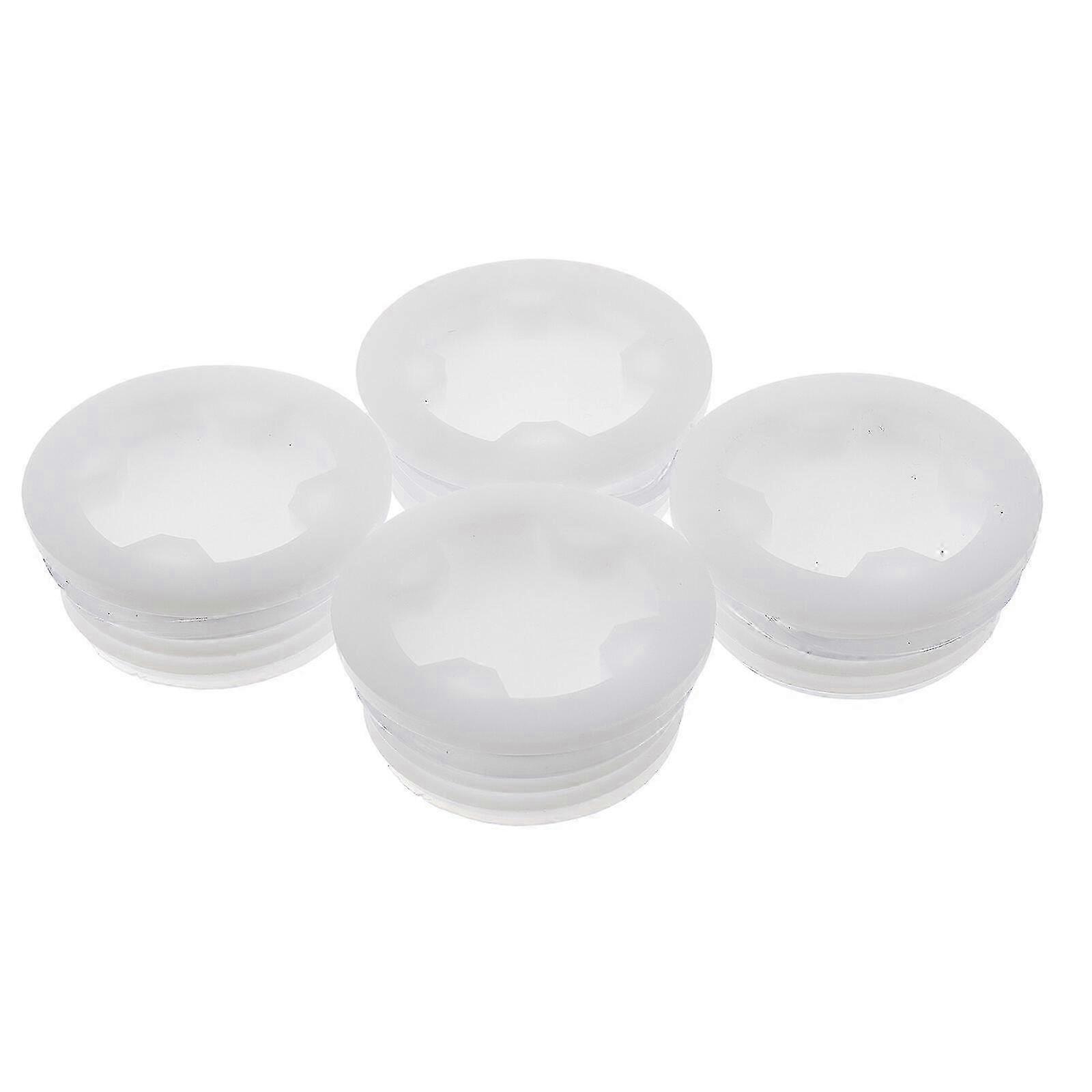 4pcs Plastic Oil Drum Bung Caps for Drums (white)