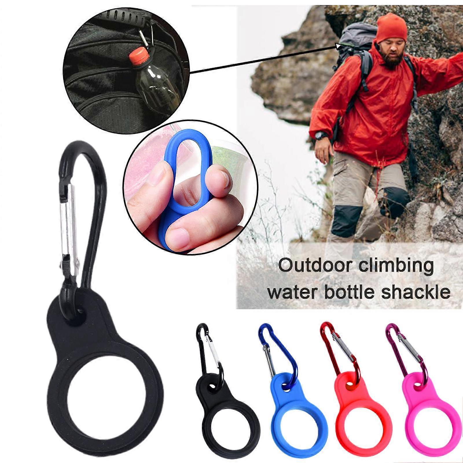 Blue handle silicone water bottle buckle holder