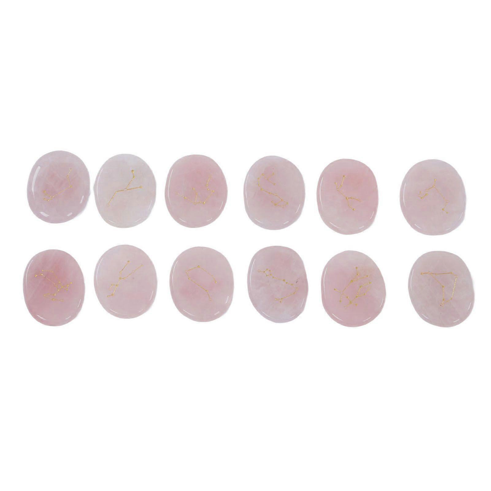 2025 أحدث طراز 12 قطعة أحجار الشفاء الكريستالية بريق رائع مصقول