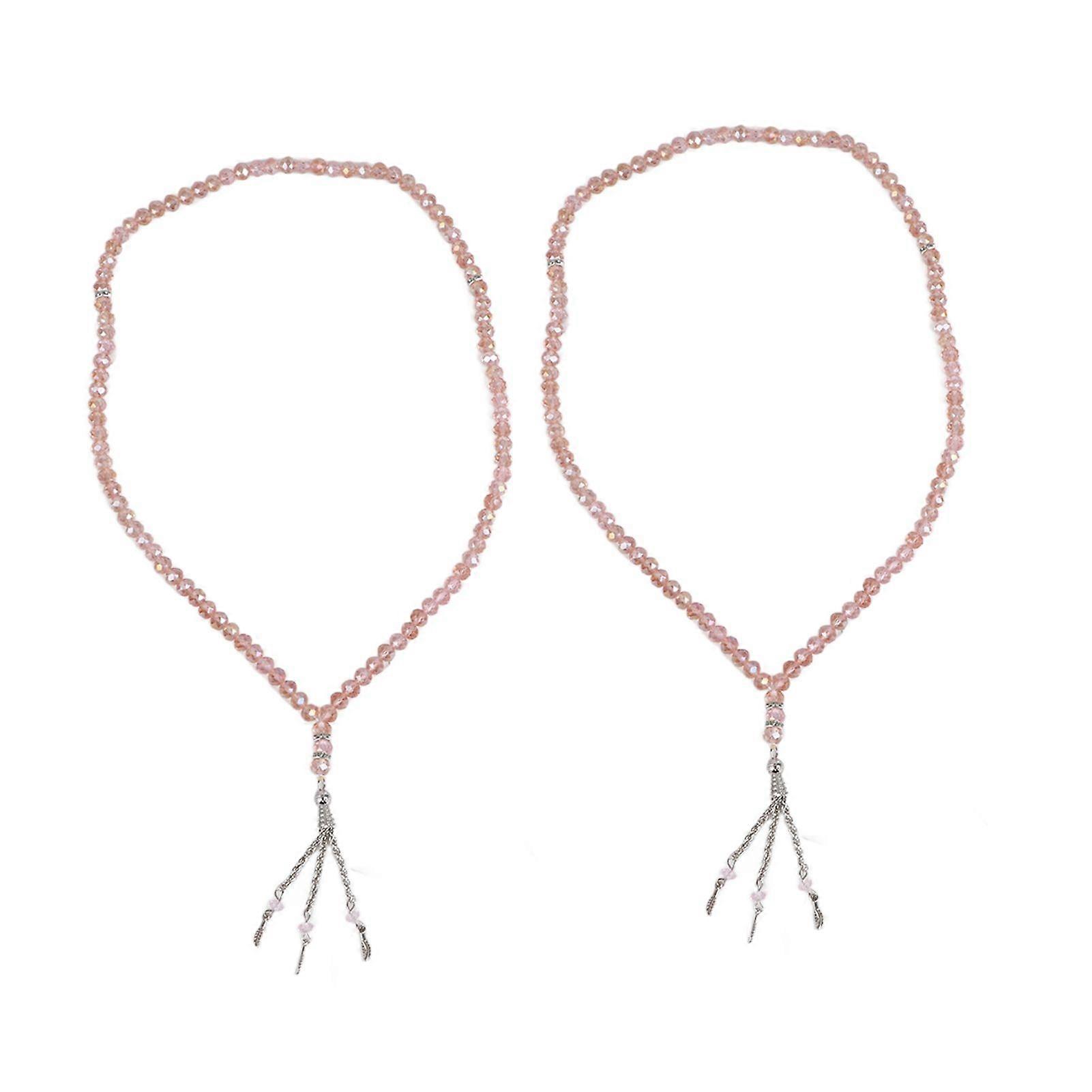 2025 Latest Model  2Pcs Muslim Prayer Beads 99 Beads Mihrab Separators Count