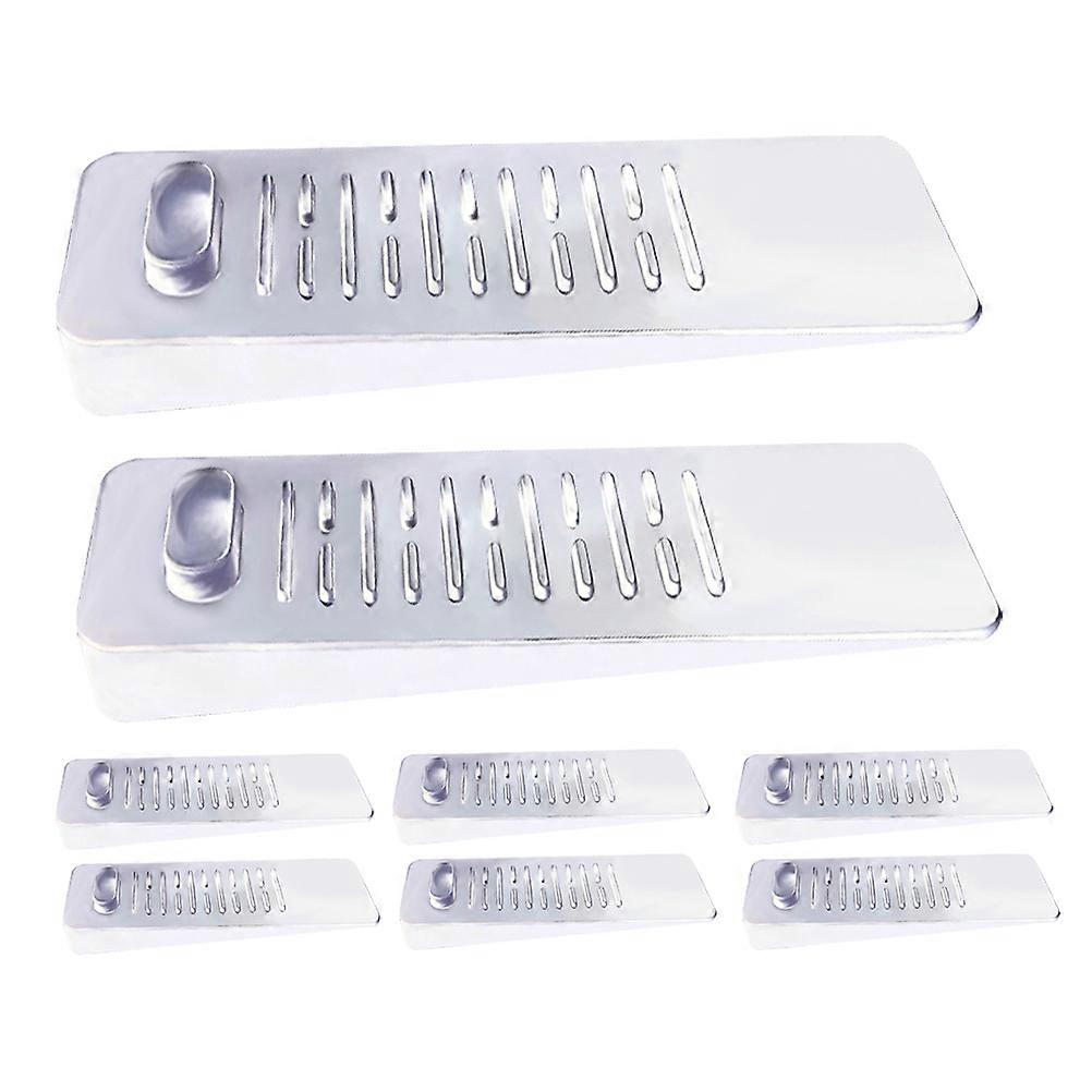 8pcs Multi Functional Furniture Leveler Shims, Transparent Door Stoppers & Table Pads for Uneven Floors, Stackable & Non Slip Design