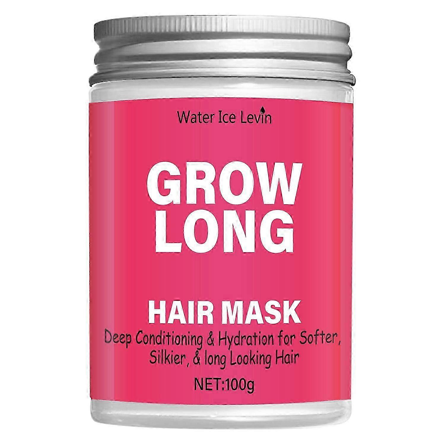 قناع Grow Long Hair ، بلسم تقوية مضاد للتقصف ، Grow Long - تركيبة مضادة للتجعد ومغذية للأطراف المتقصفة والشعر الجاف والتالف