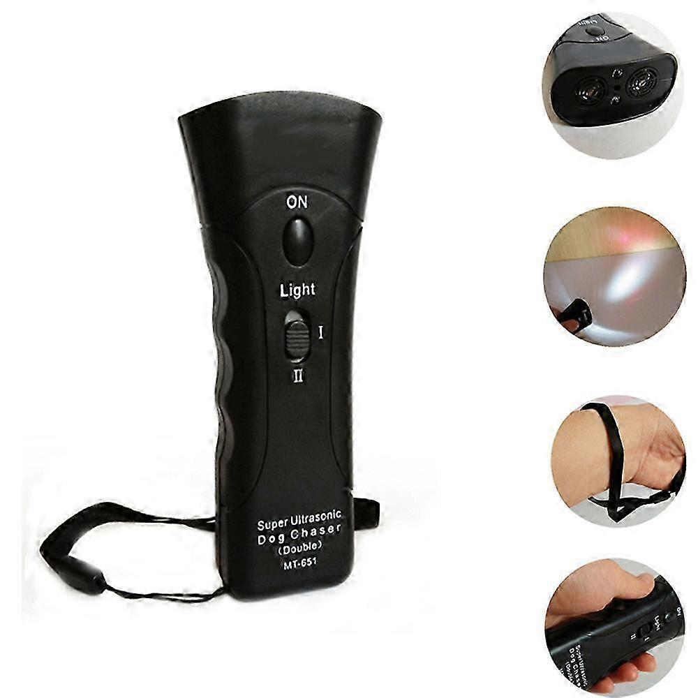 Dog Chaser Anti Barking Trainer LED Flashlight Training Repeller