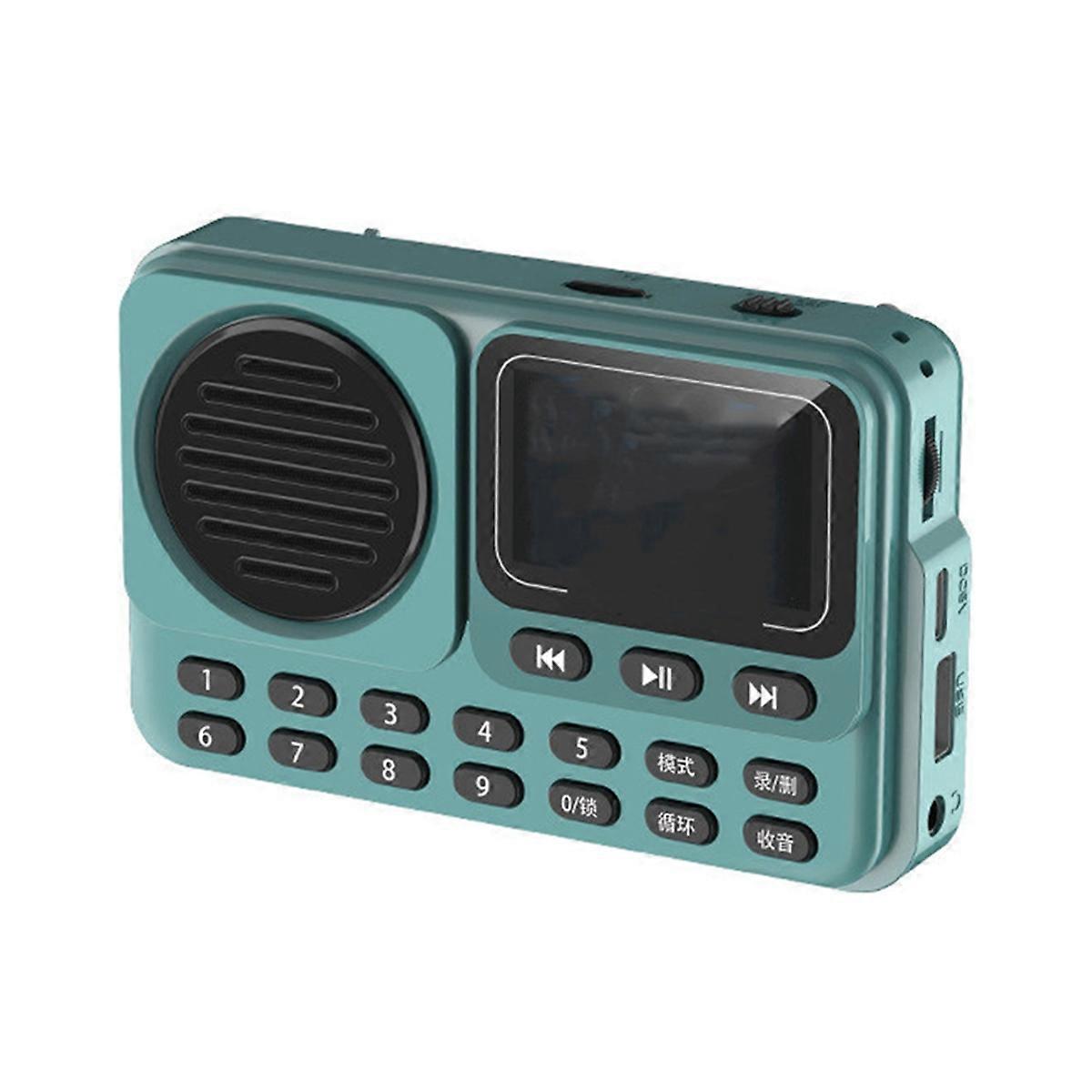 Mini Portable FM Radio LED Display Radios Receiver Wireless Bluetooth Speaker HD Recorder Support Timed Play