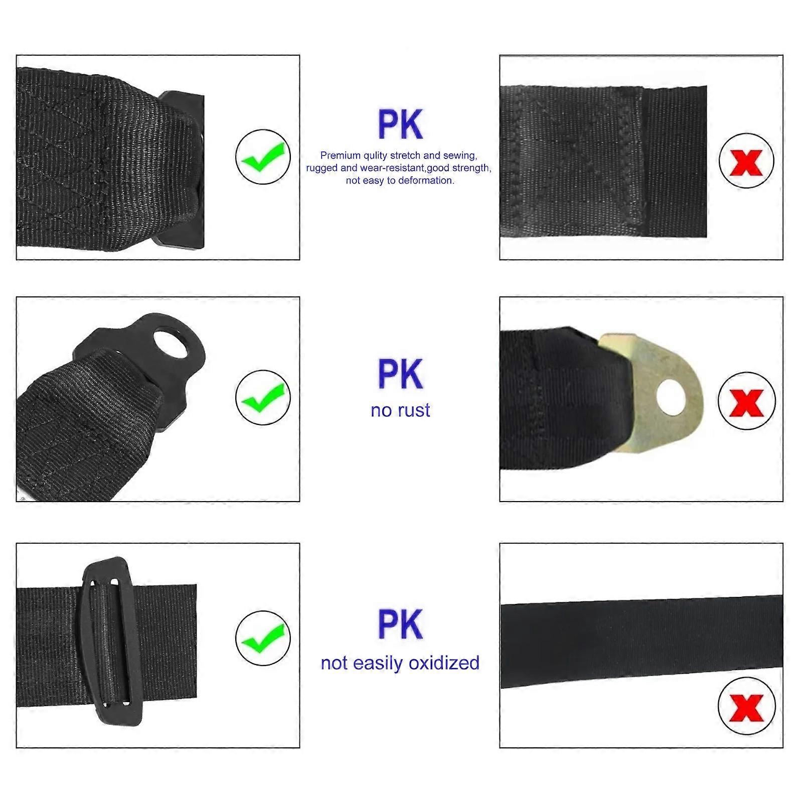 Automatic three-point car seat belt assembly automatic retractable seat belt three-point 2pcs