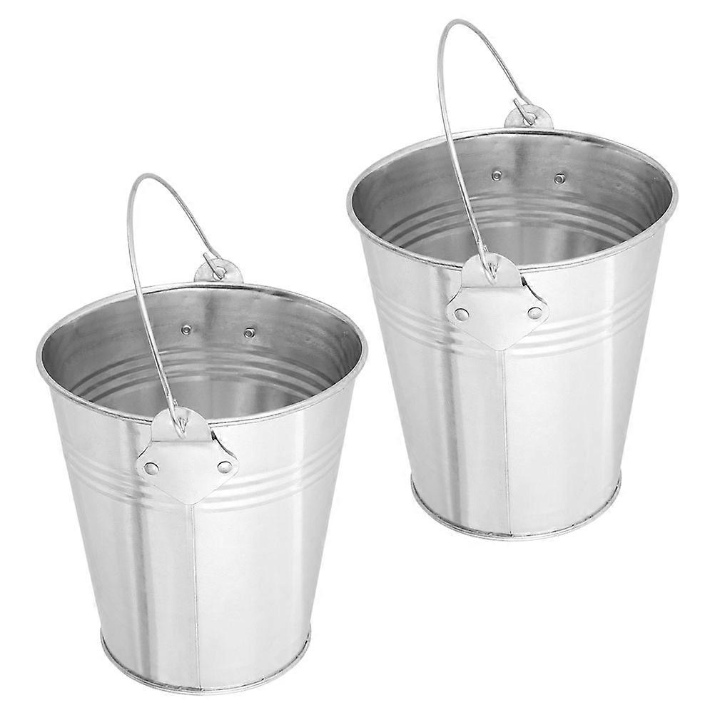Barbecue Grease Bucket Oil Collection Silver 2Pcs