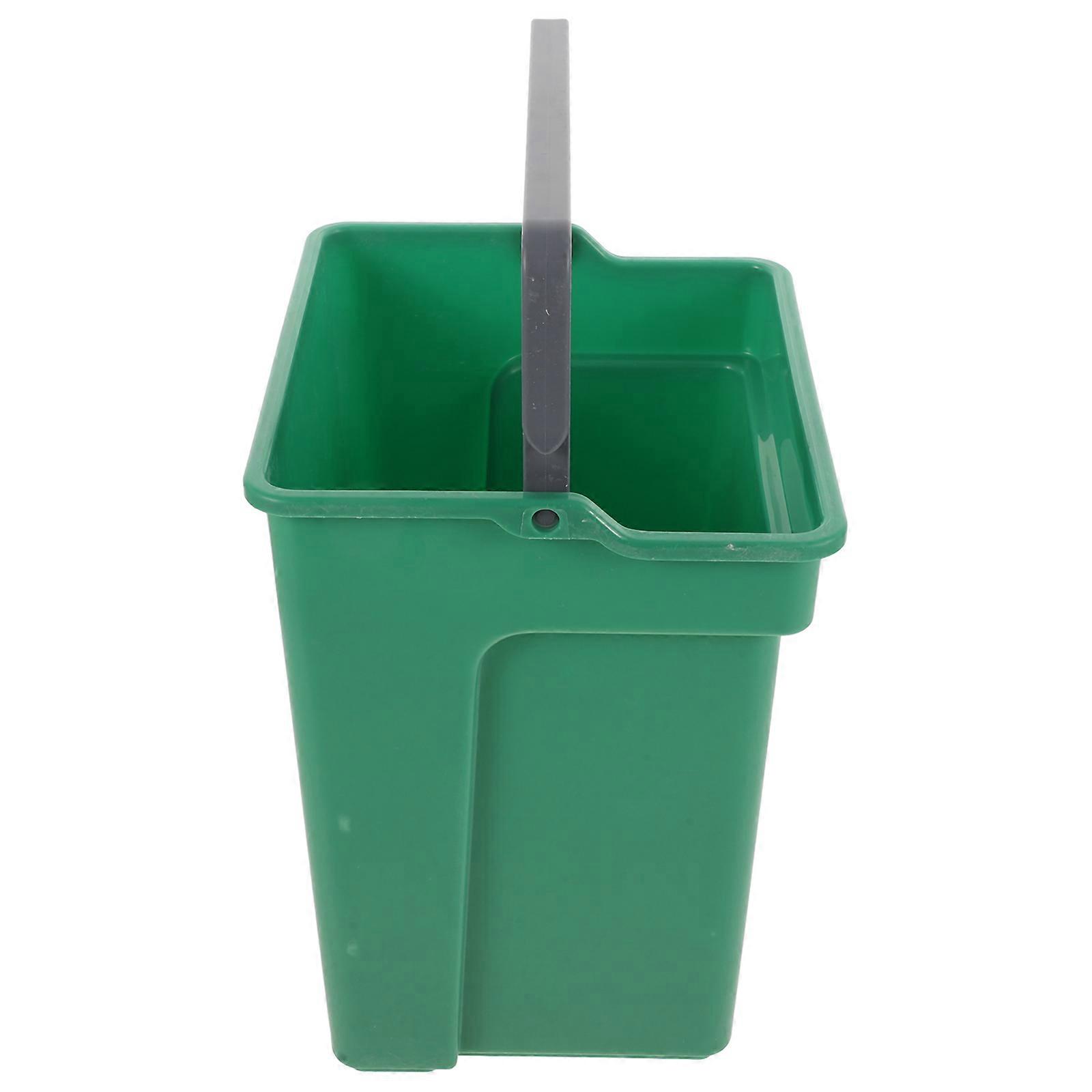 Multifunctional Bucket with Handle Green Plastic Versatile Usage for Household Laundry